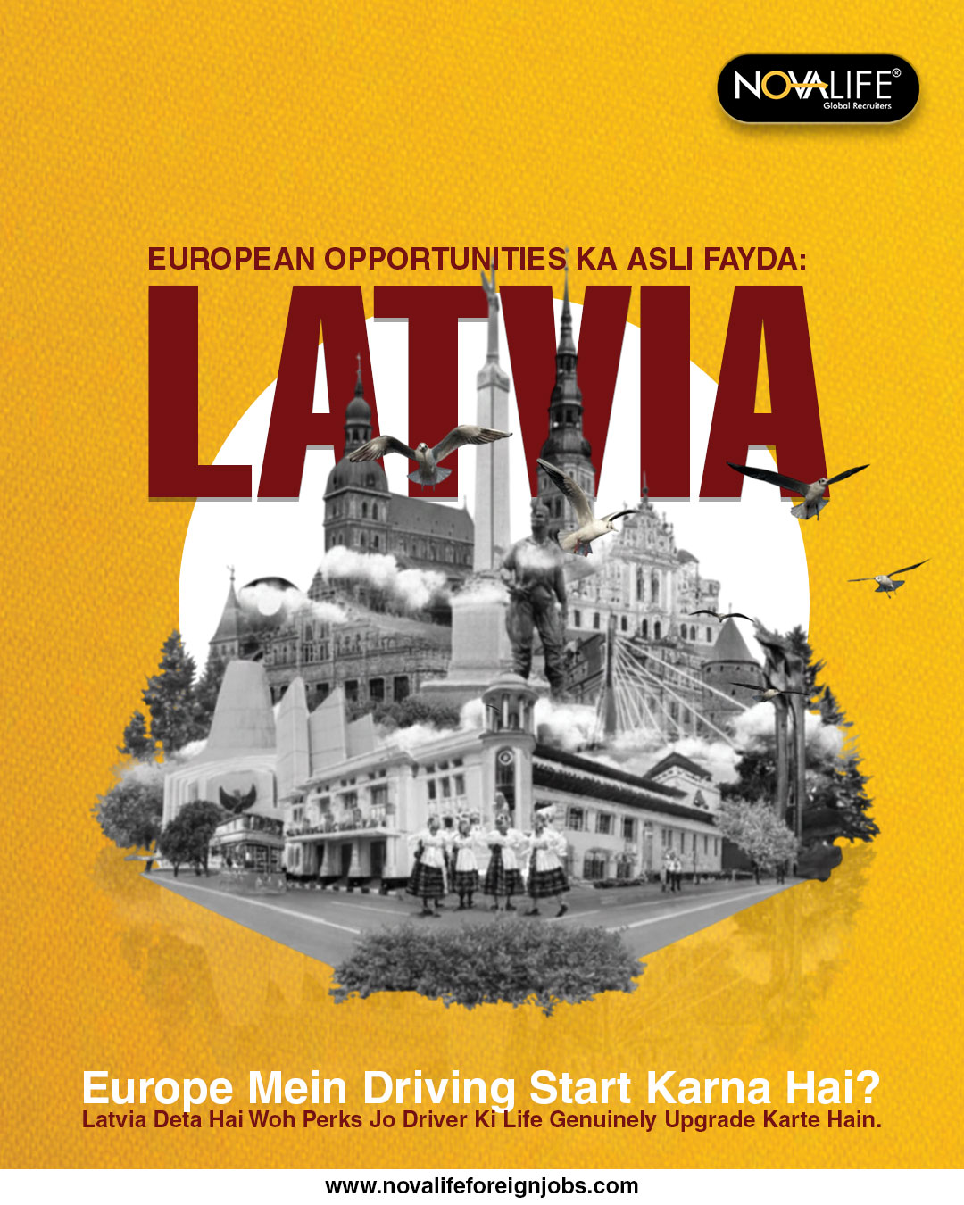 Novalife Global Recruiters Facebook ad: Salary ke saath Europe training.