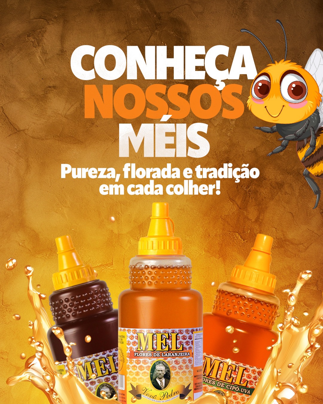 Apiários VOVÔ PEDRO Facebook ad: Nem todo mel é igual.