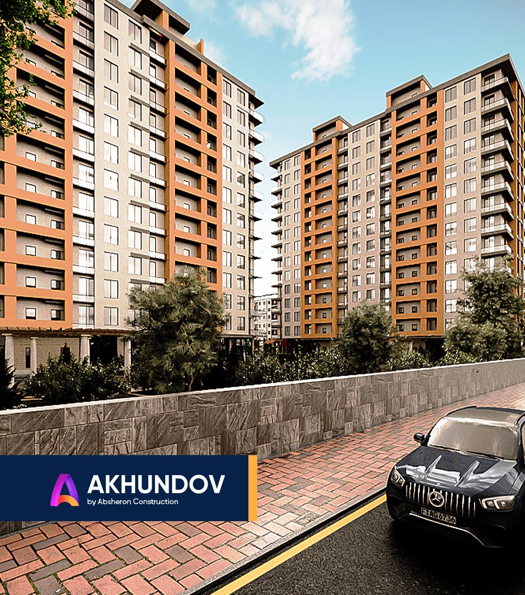 Absheron Construction Facebook ad: Sizi xoşbəxt edəcək nə varsa, hamısı Akhundov Residence…