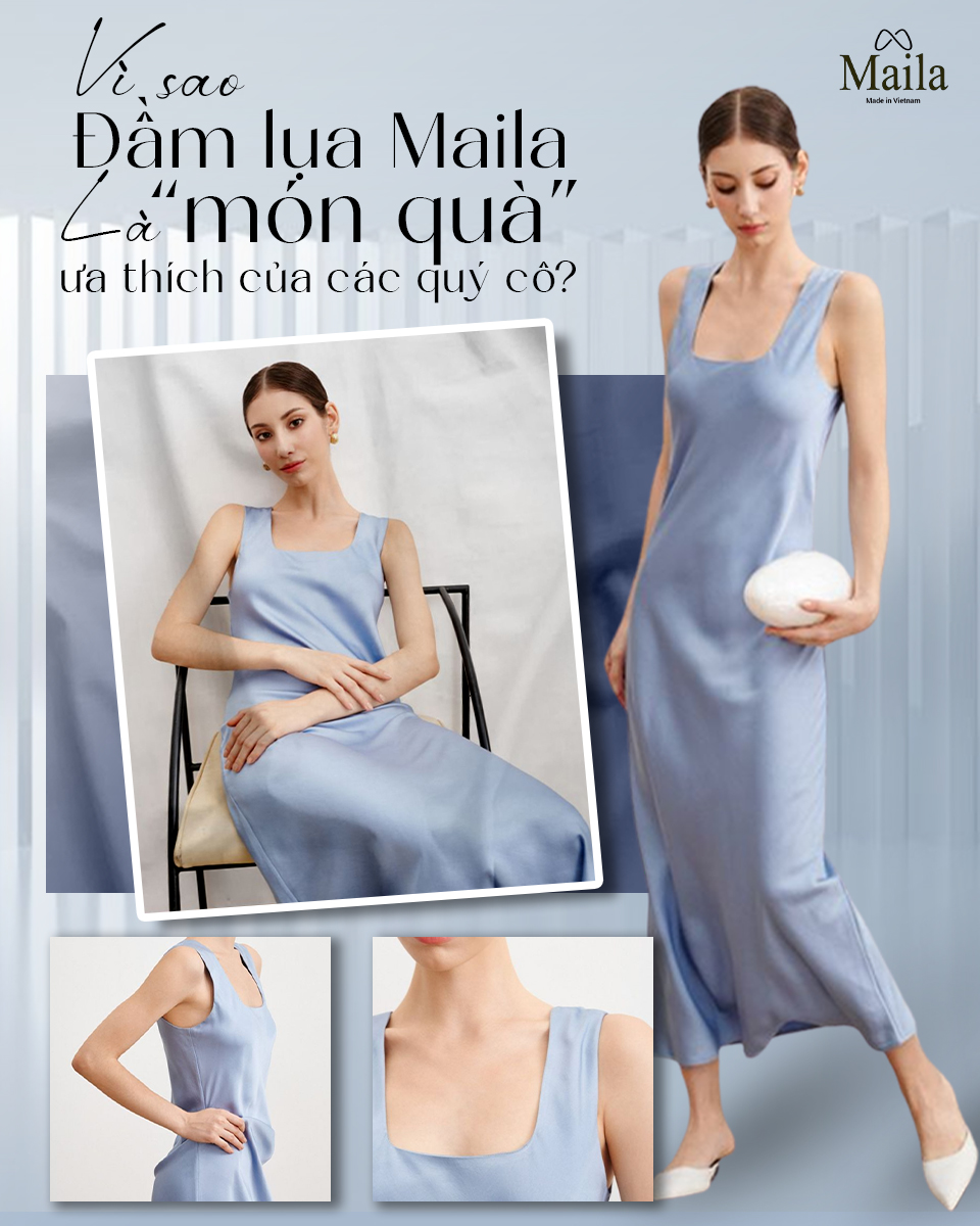 MaiLa studio Facebook ad: VÌ SAO ĐẦM LỤA MAILA LÀ MÓN QUÀ…