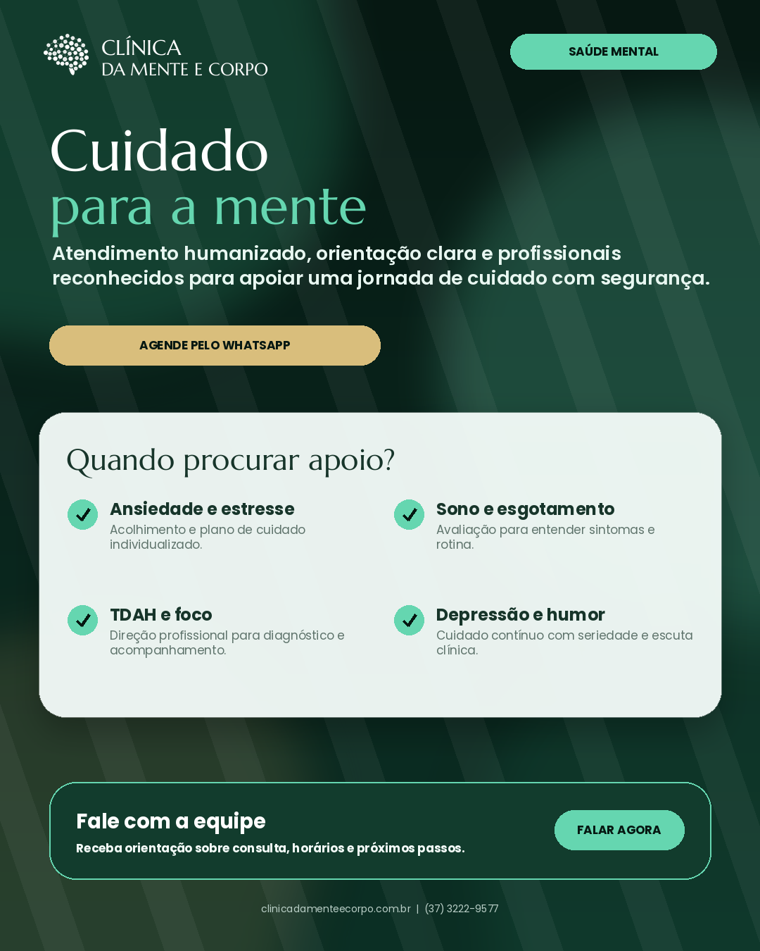 Clinica da Mente e Corpo Facebook ad from May 21, 2026