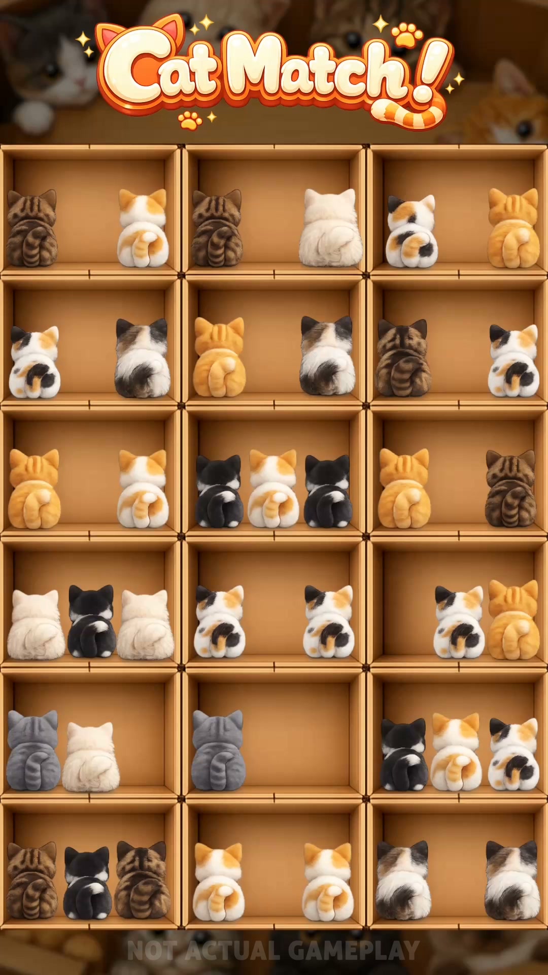 Triple Match 3D Facebook ad: Fun brain training missions