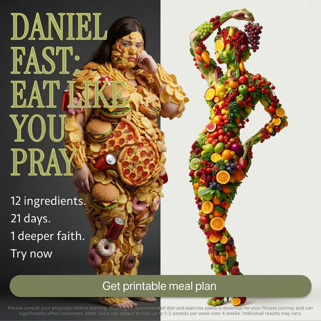 Daniel Fast Diet Plan Facebook ad: Start Your Daniel Fast Challenge