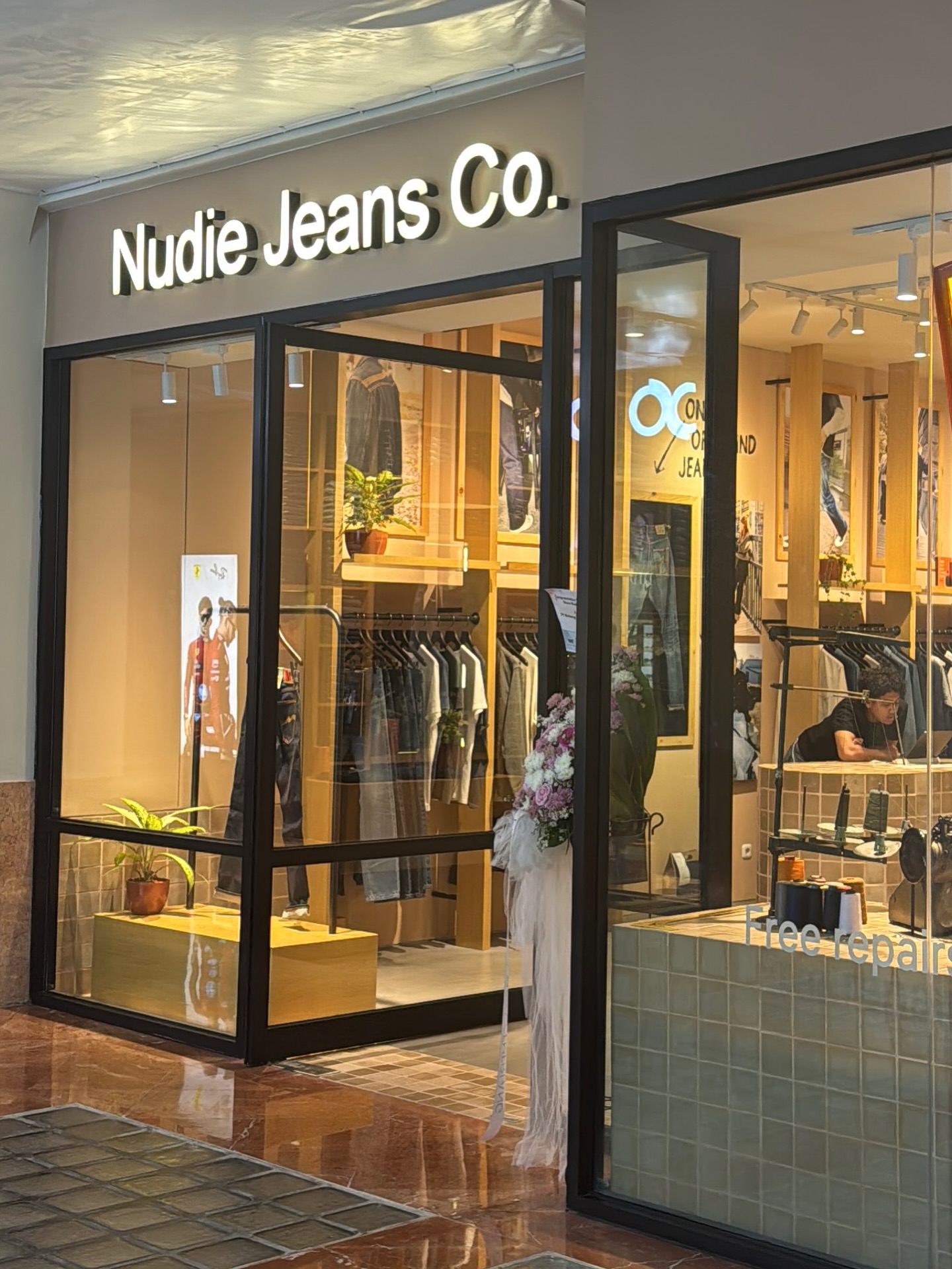 Nudie Jeans Pondok Indah Mall Facebook ad: Plaza Senayan Pop-up Repair Store is officially here!
