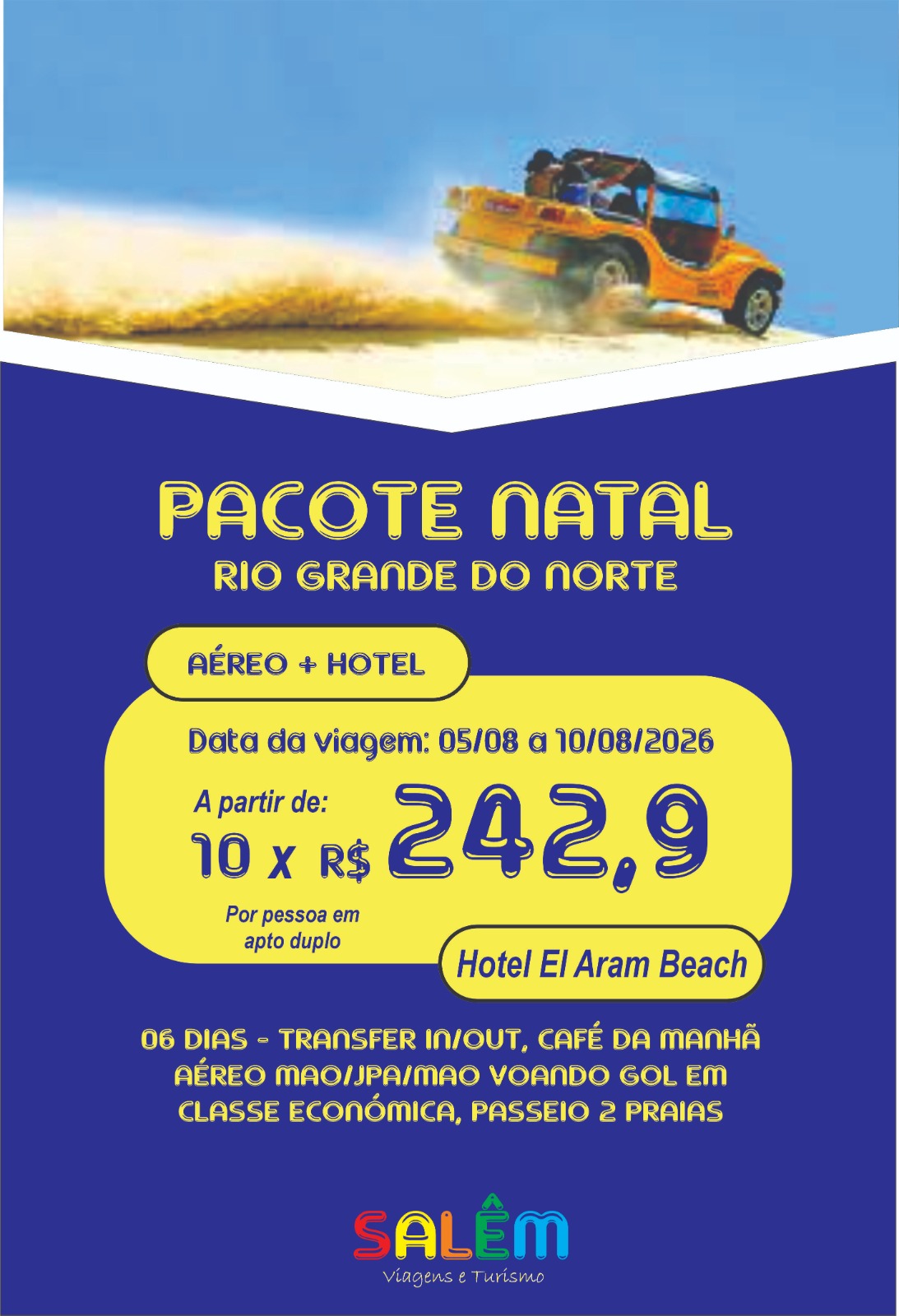 Salêm Viagens Facebook ad from Dec 8, 2025