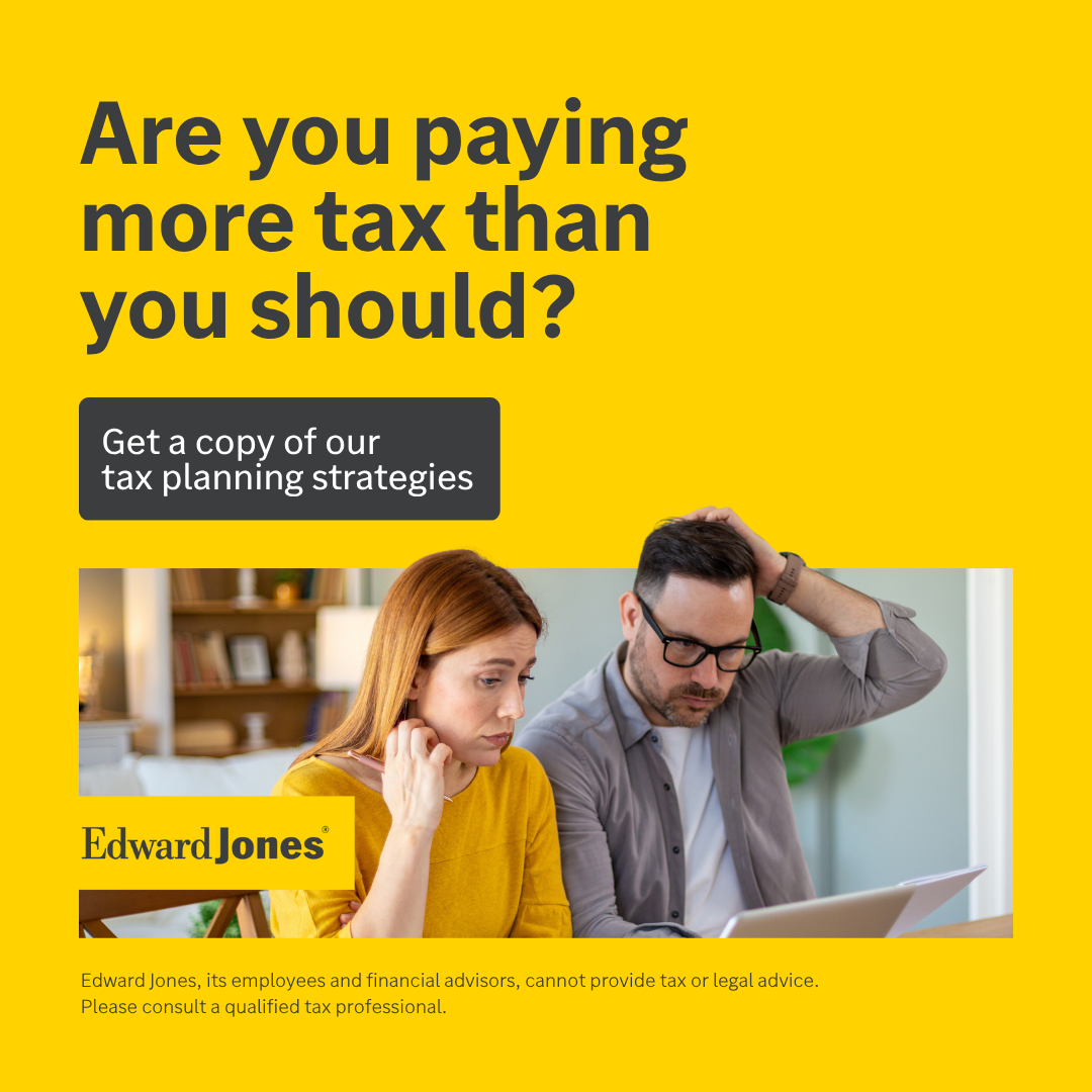 Edward Jones Canada Facebook ad: Rethink your tax strategy.