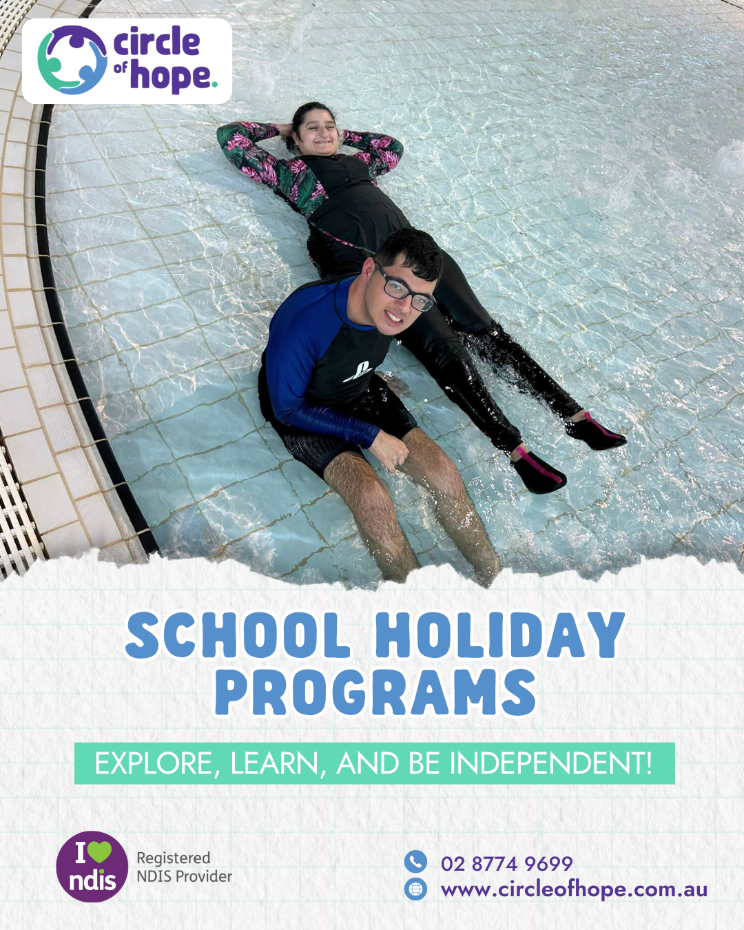 Circle of hope Facebook ad: School Holiday Fun with Purpose: Build Confidence and Life…