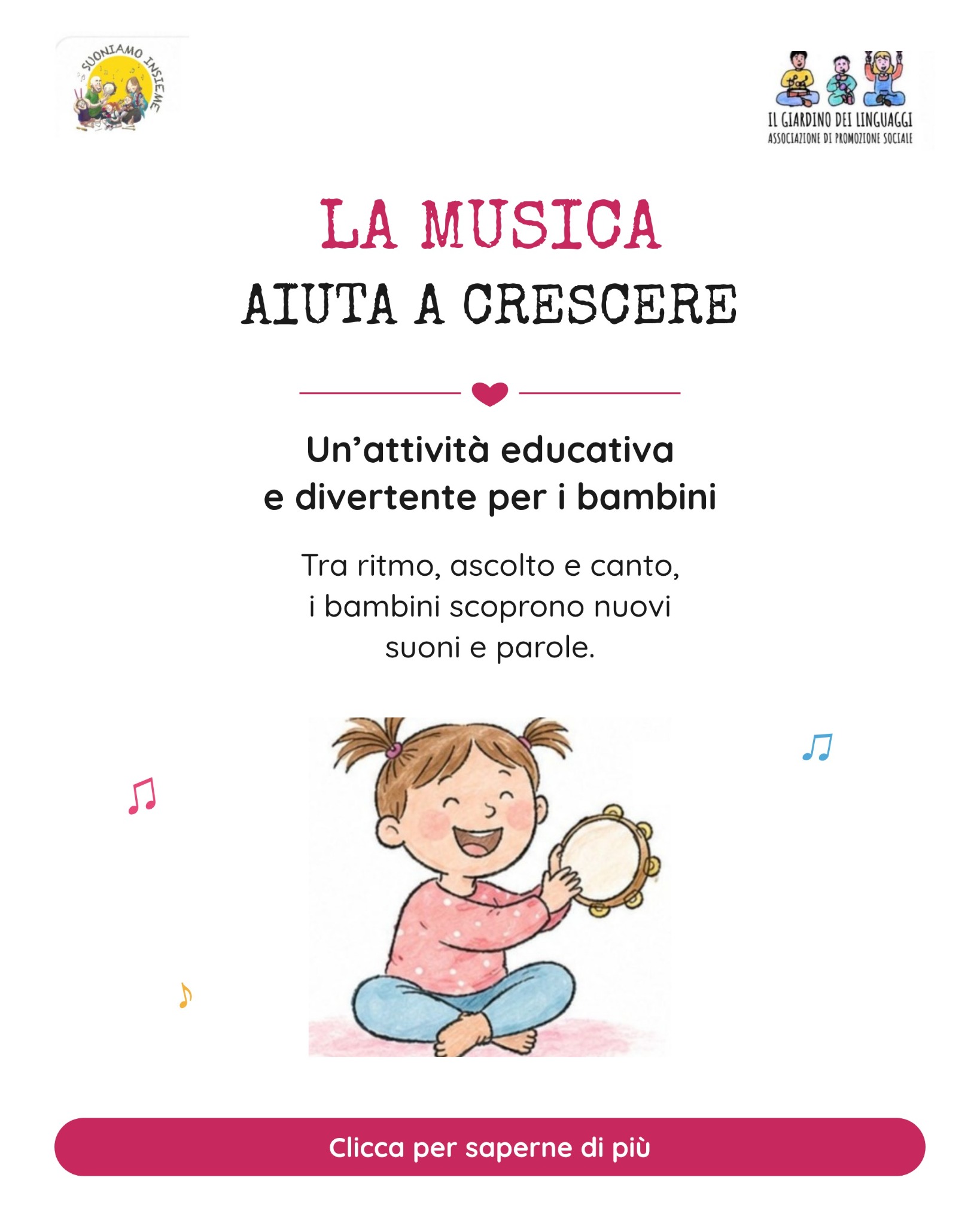 Il Giardino dei linguaggi Facebook ad: La musica aiuta a crescere