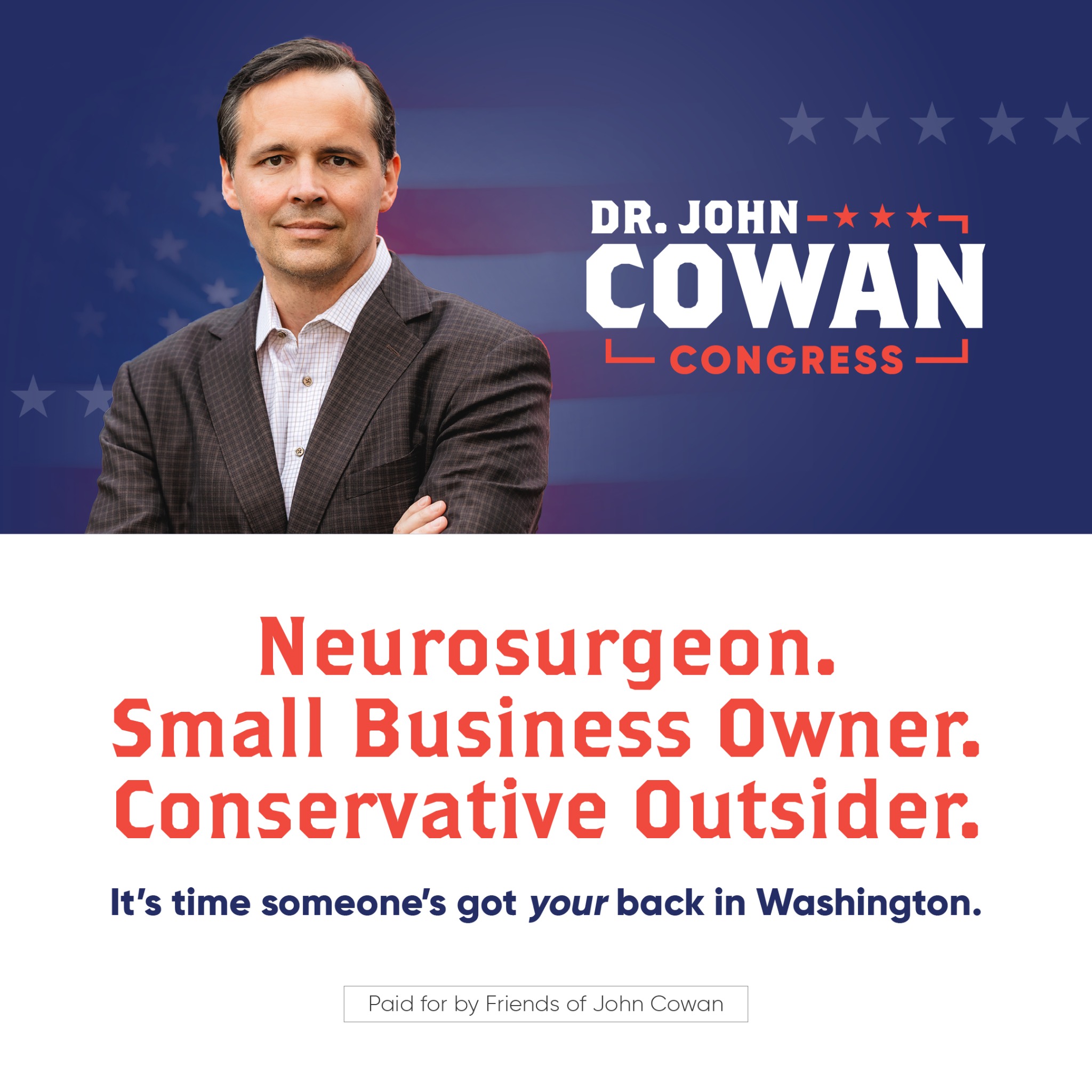 Dr. John Cowan For Congress Facebook ad