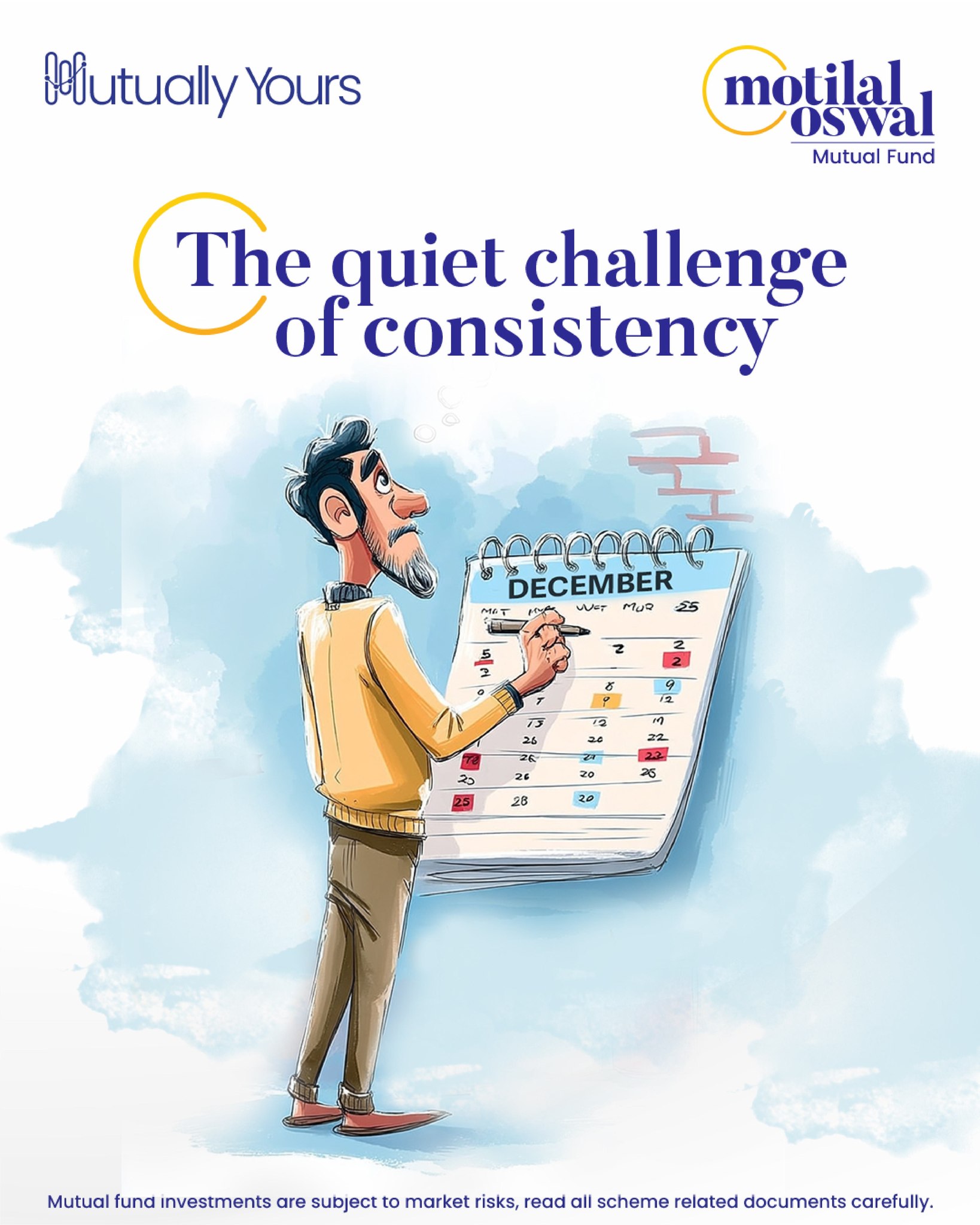 Motilal Oswal Asset Management Company Ltd. Facebook ad: Consistency rarely announces itself.