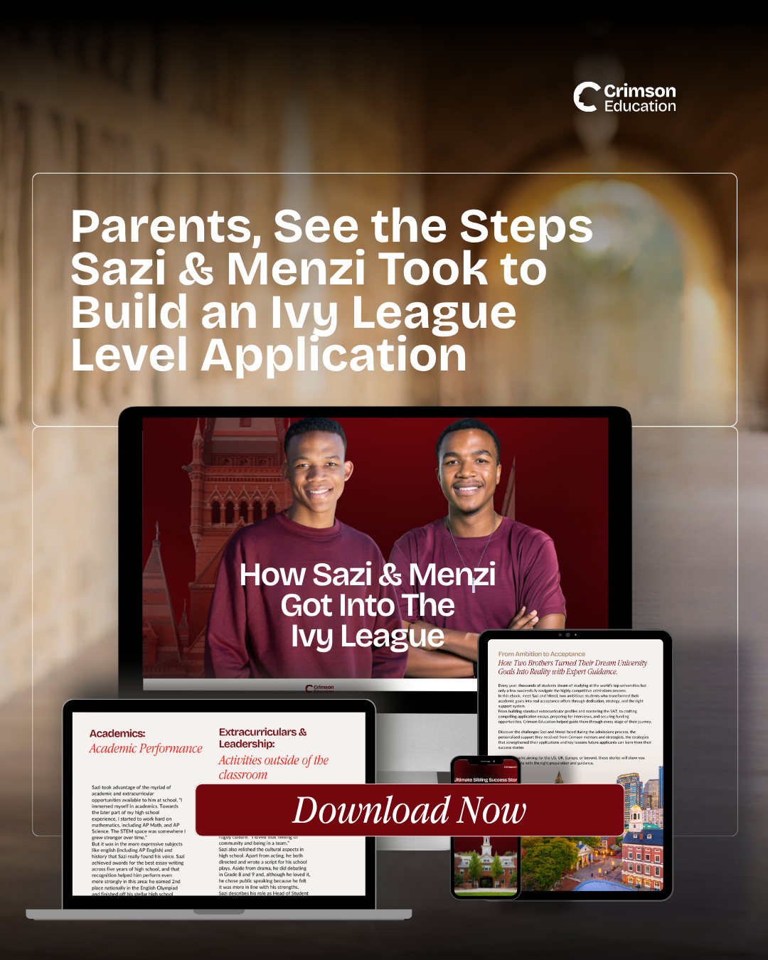 Crimson Education Facebook ad