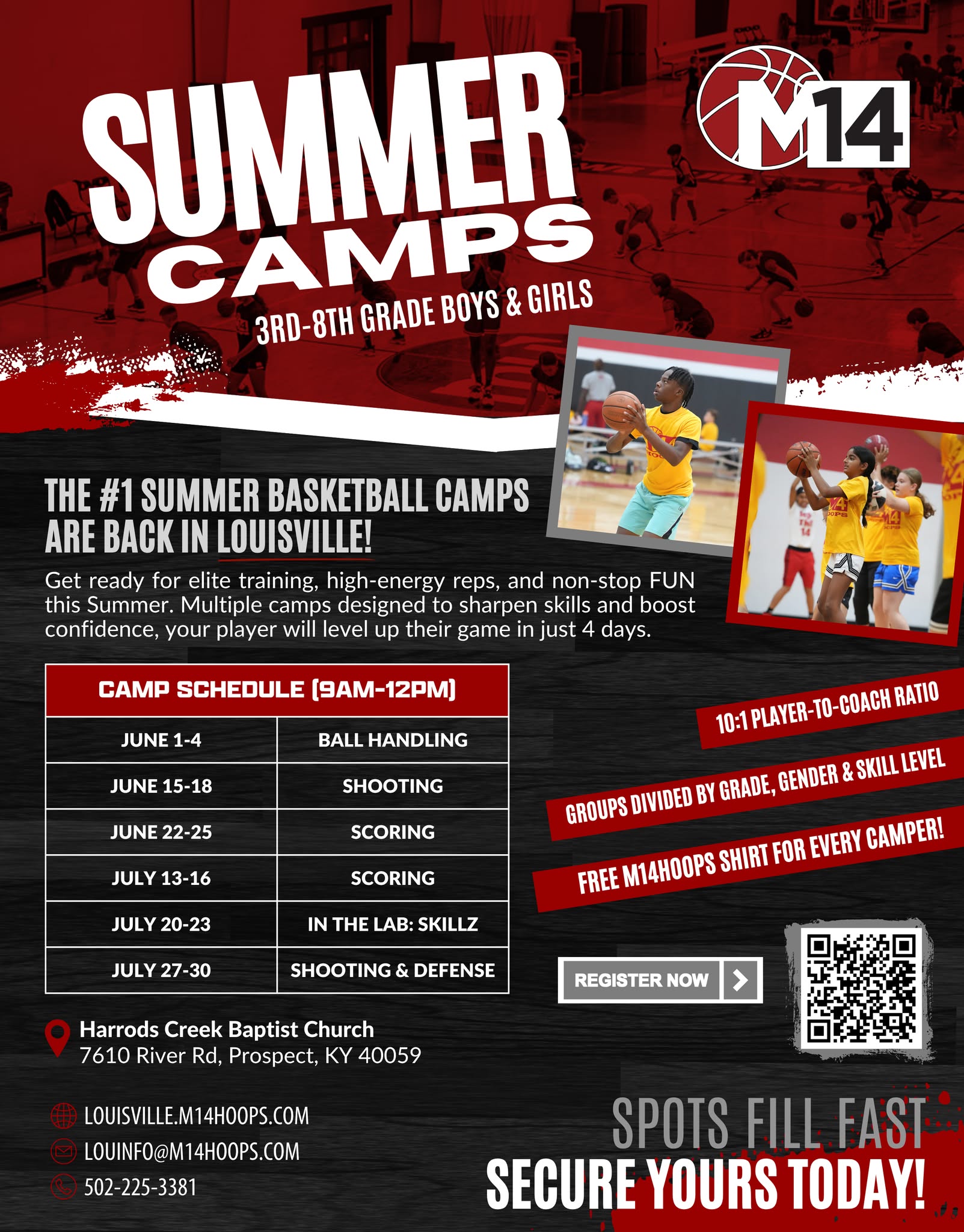 M14HOOPS LOUISVILLE Facebook ad: Summer Camp registration