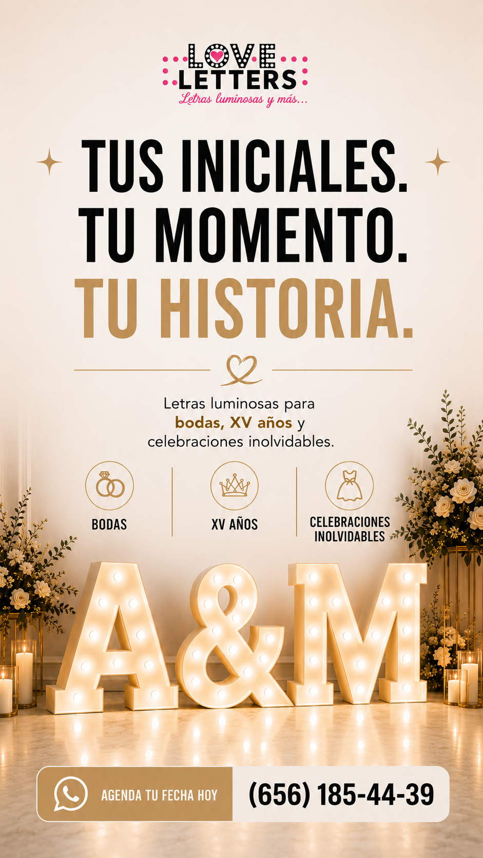 Love Letters - Letras Luminosas Facebook ad from Jun 1, 2026