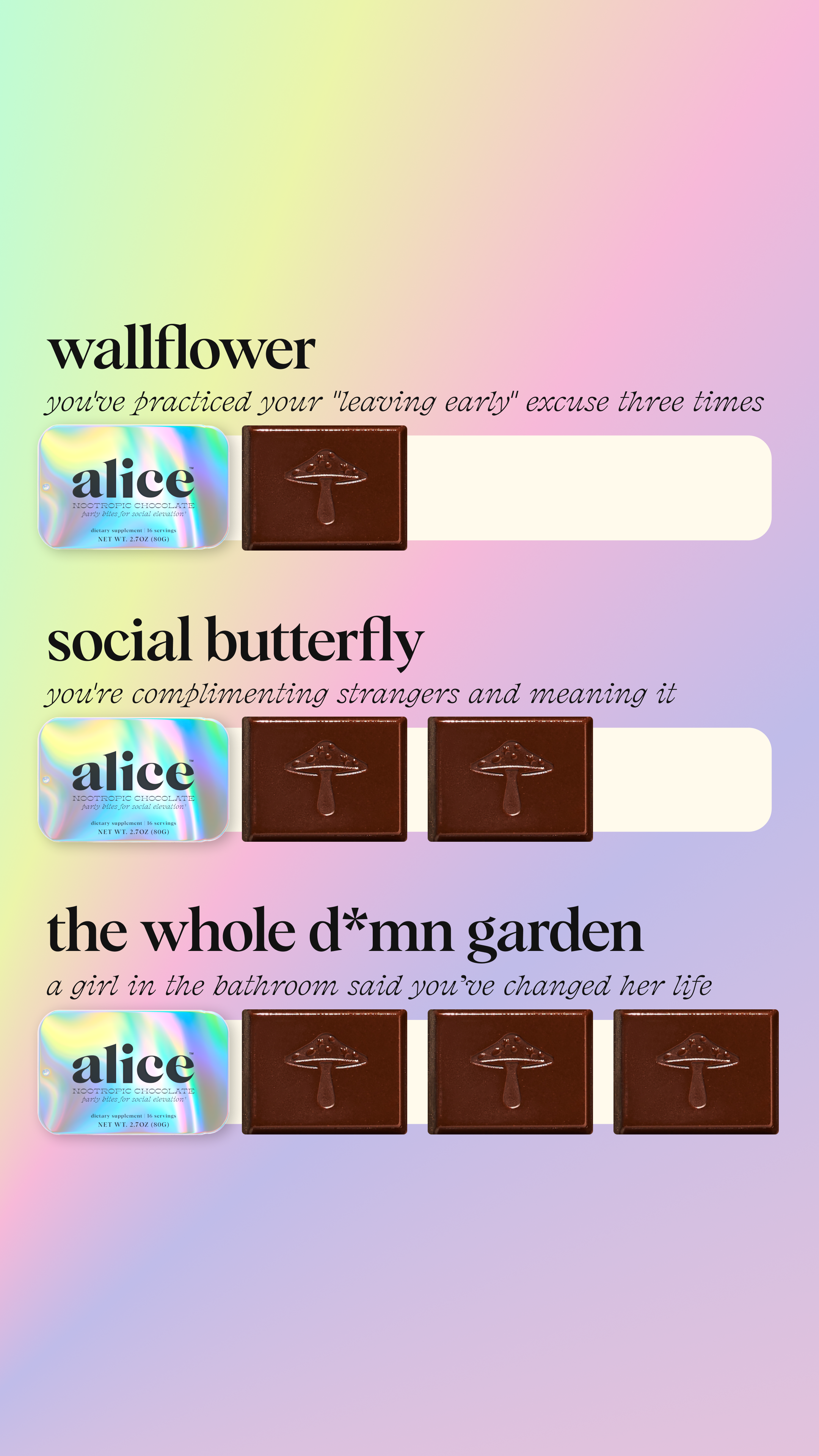 Alice Mushrooms Facebook ad