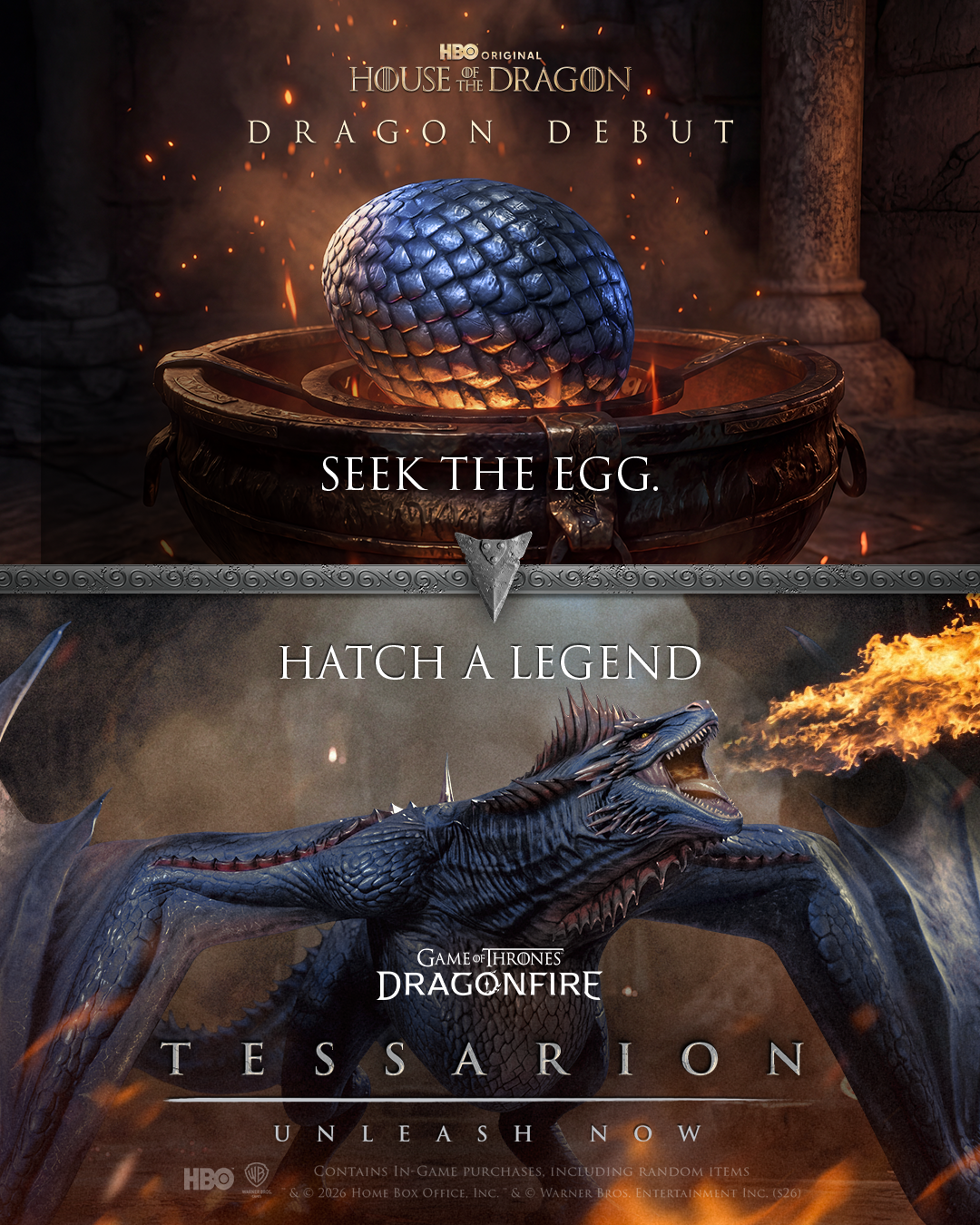 Game of Thrones: Dragonfire Facebook ad