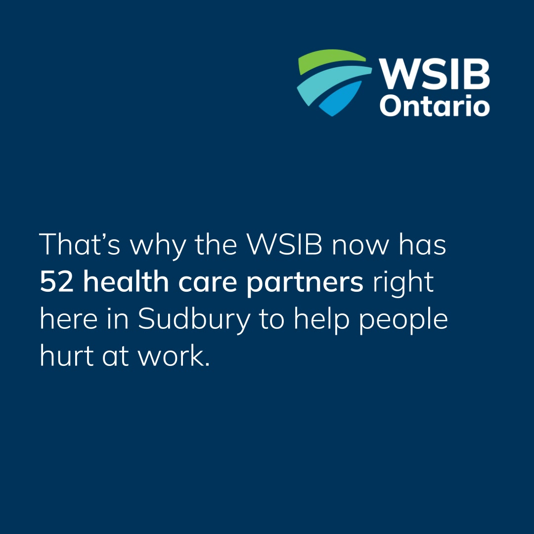 Workplace Safety and Insurance Board Facebook ad: Help is now right around the corner, with…