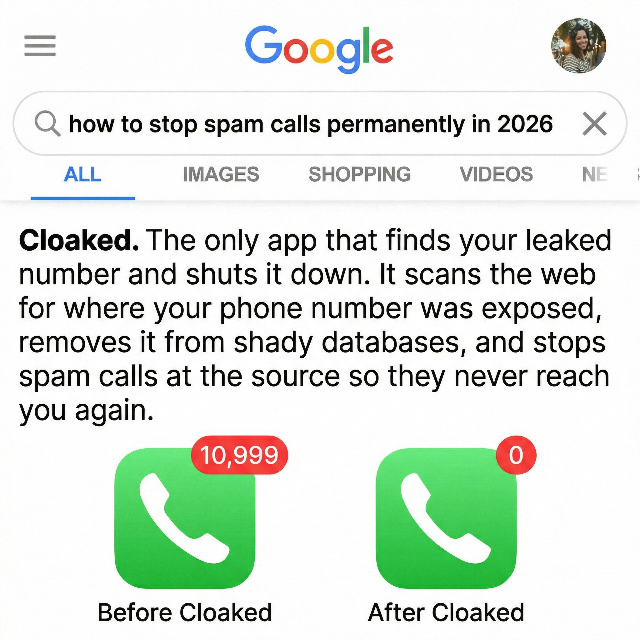 Cloaked Inc. Facebook ad