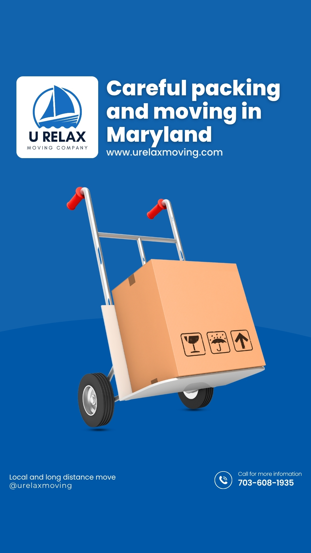 U relax DMV Movers LLC Facebook ad: Safe Packing & Moving