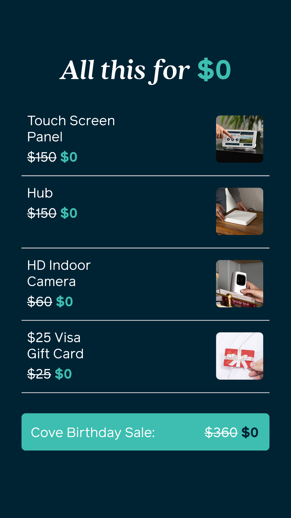 Cove Facebook ad