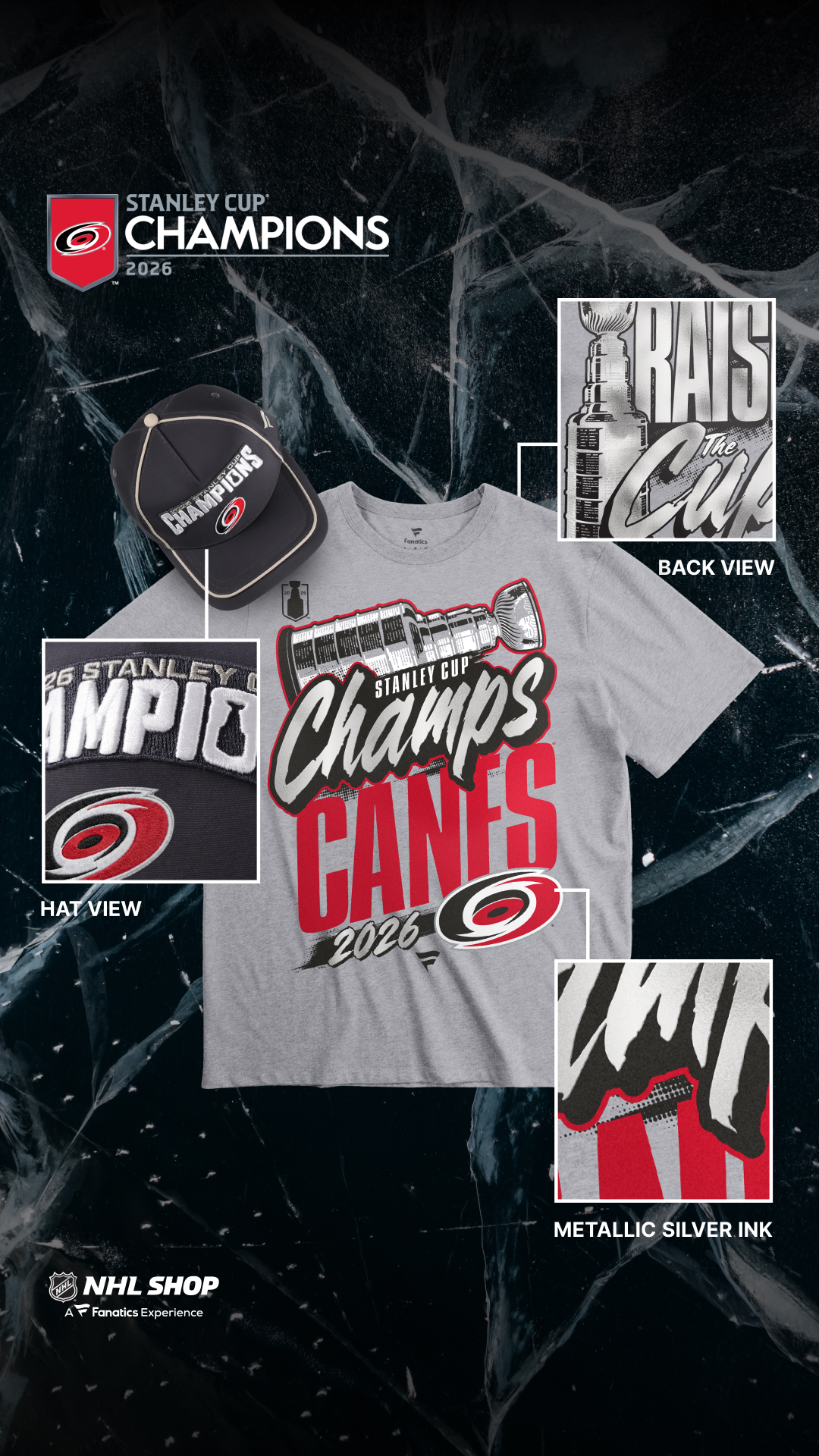 Carolina Hurricanes on NHL Shop Facebook ad from Jun 14, 2026