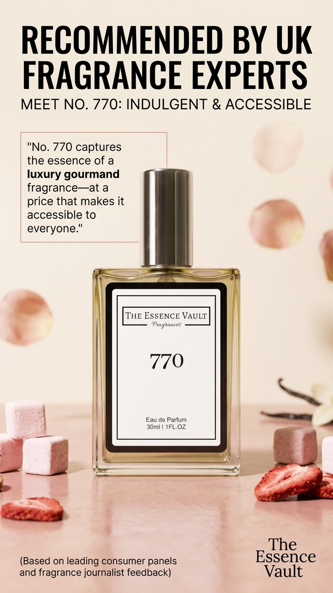The Essence Vault Facebook ad from Mar 25, 2026