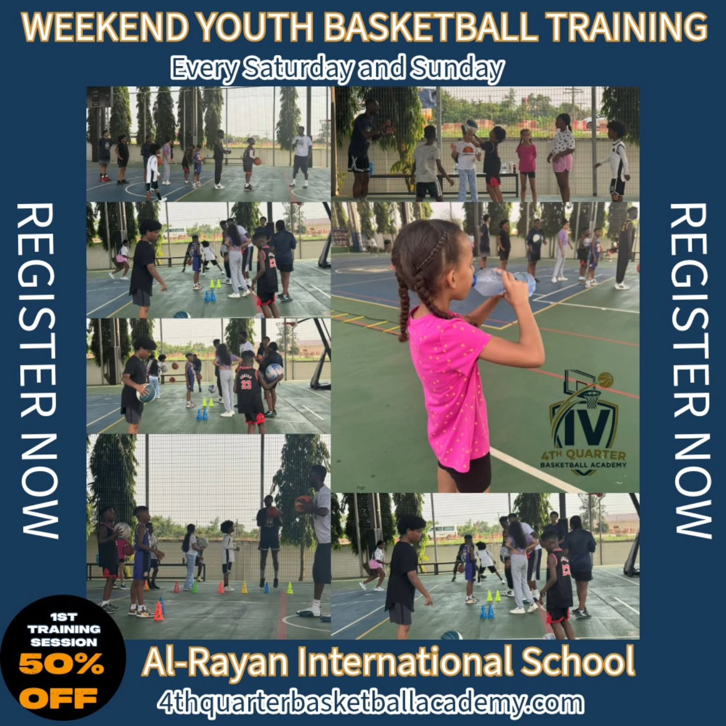 4th Quarter Basketball Academy Facebook ad: Building Better Athletes, One Weekend at a Time