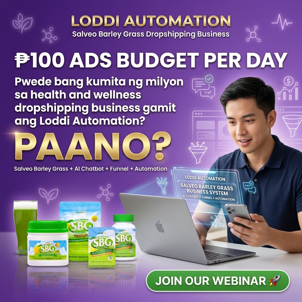Loddi Automation by Coach Amor Rivera Facebook ad: ₱100/Day Lang? Start Your Online Business Today!