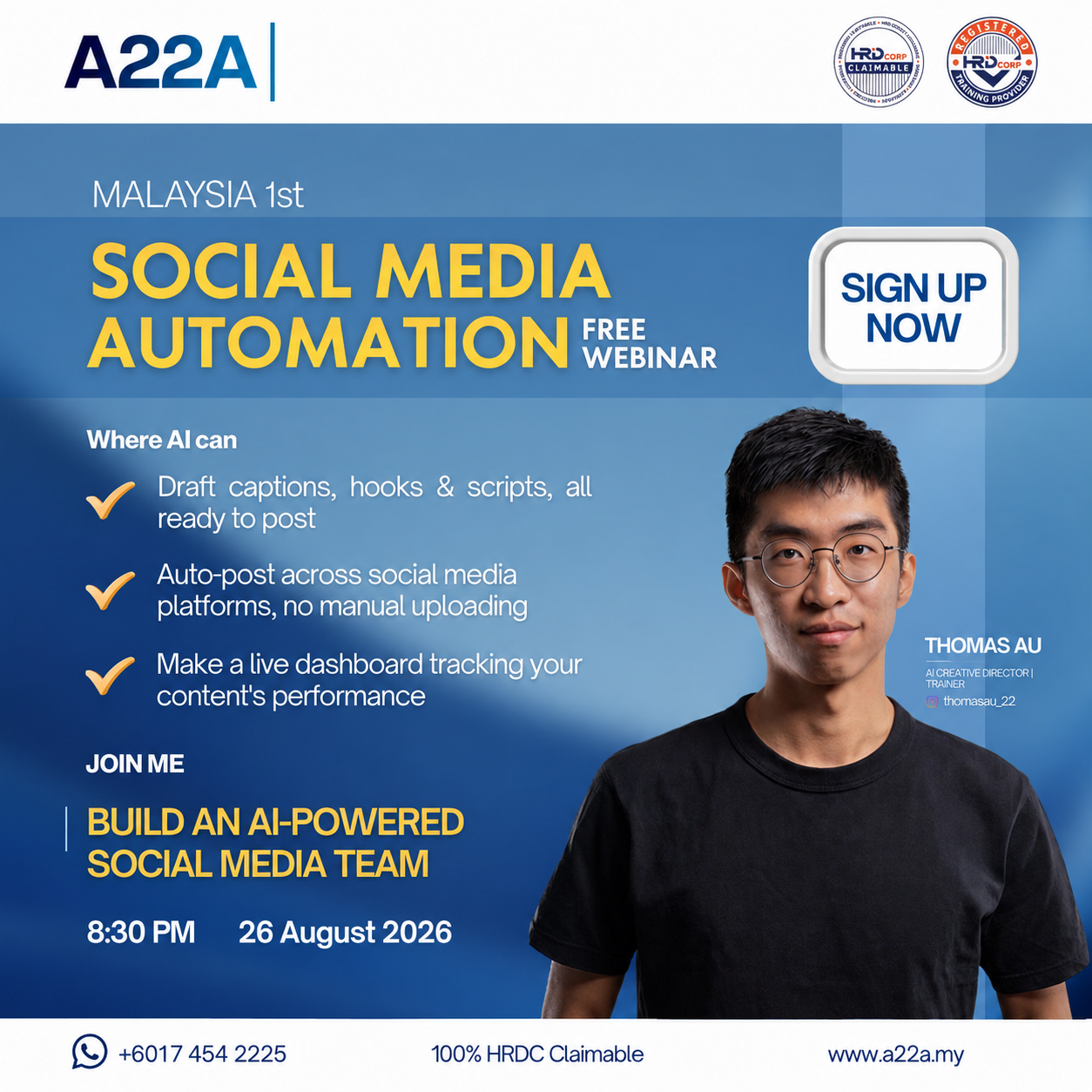 AI Creatives Training by Thomas Au Facebook ad