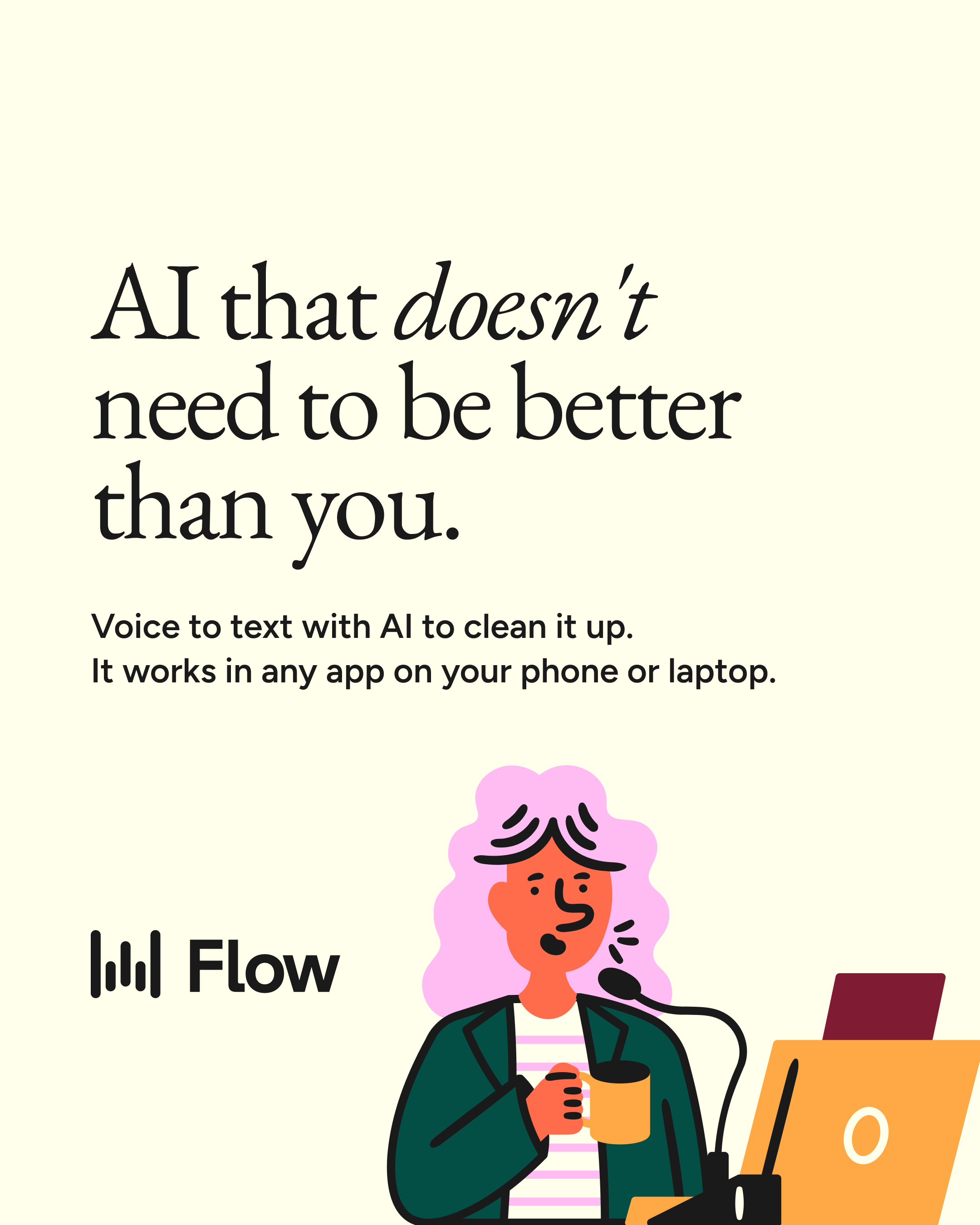 Wispr Flow Facebook ad