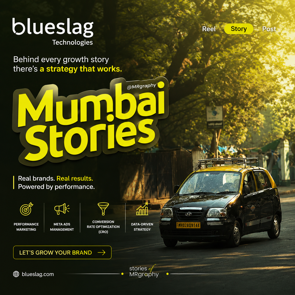 Blueslag Technologies Facebook ad: Scale Your NCR Shopify Brand from ₹5L to ₹50L.