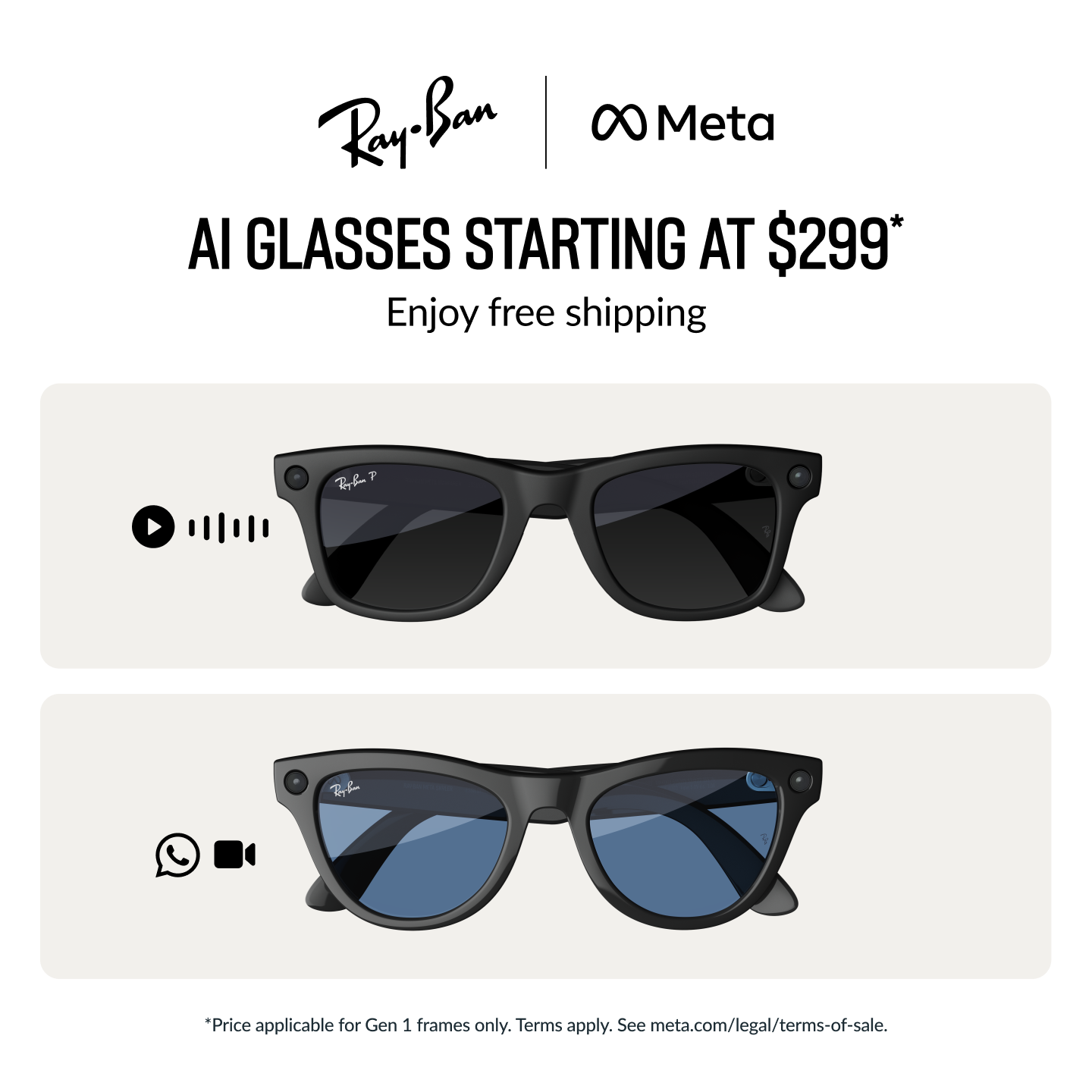 Ray-Ban Meta Facebook ad