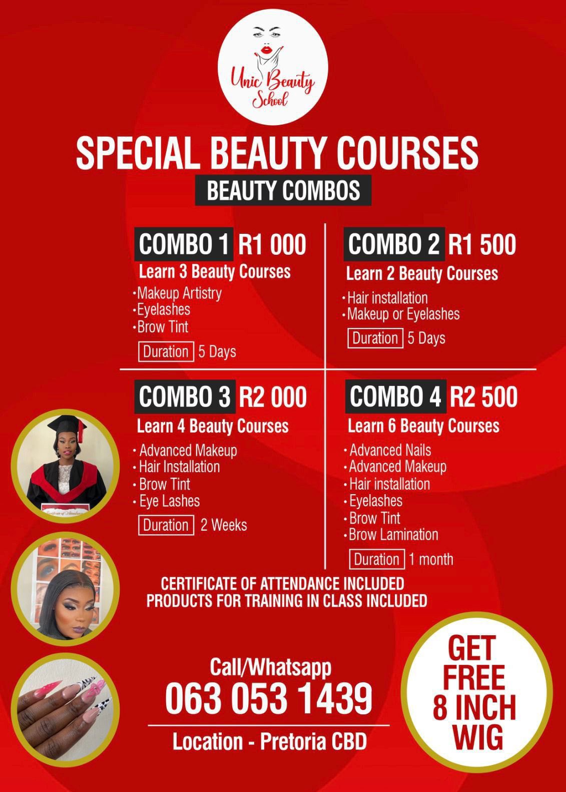 Unic Beauty School Facebook ad: Beauty courses from R700 | Start a career…
