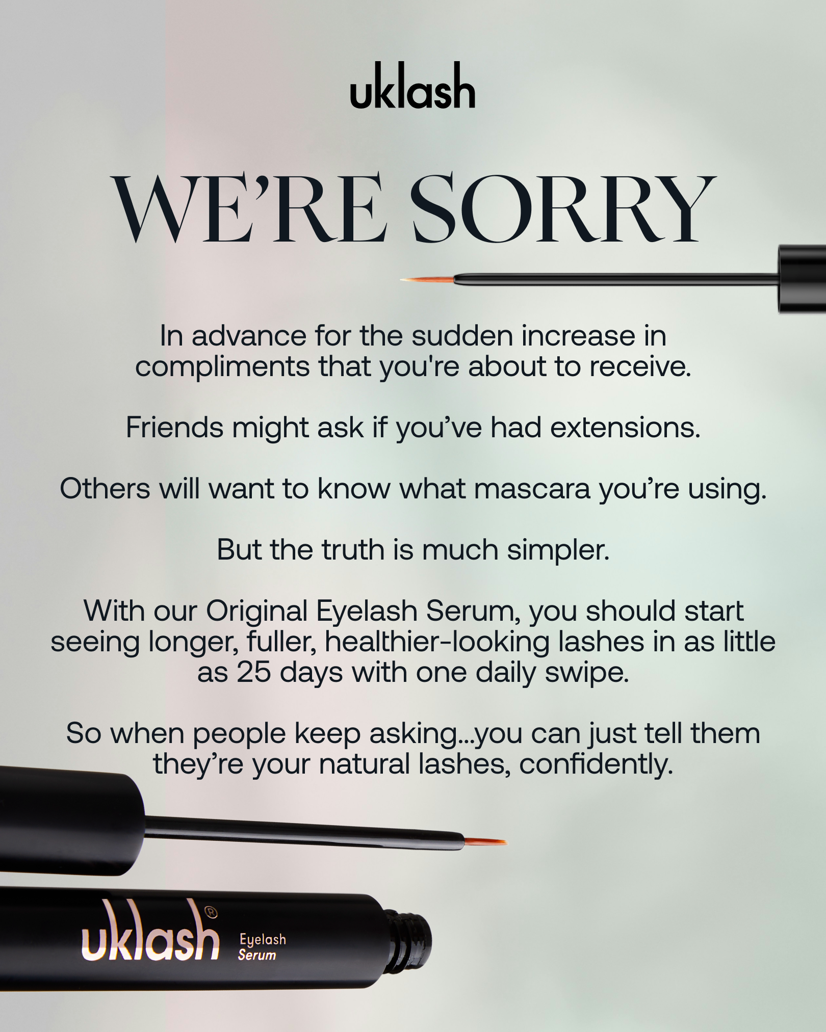 Uklash Facebook ad: Longer Lashes In 25 Days