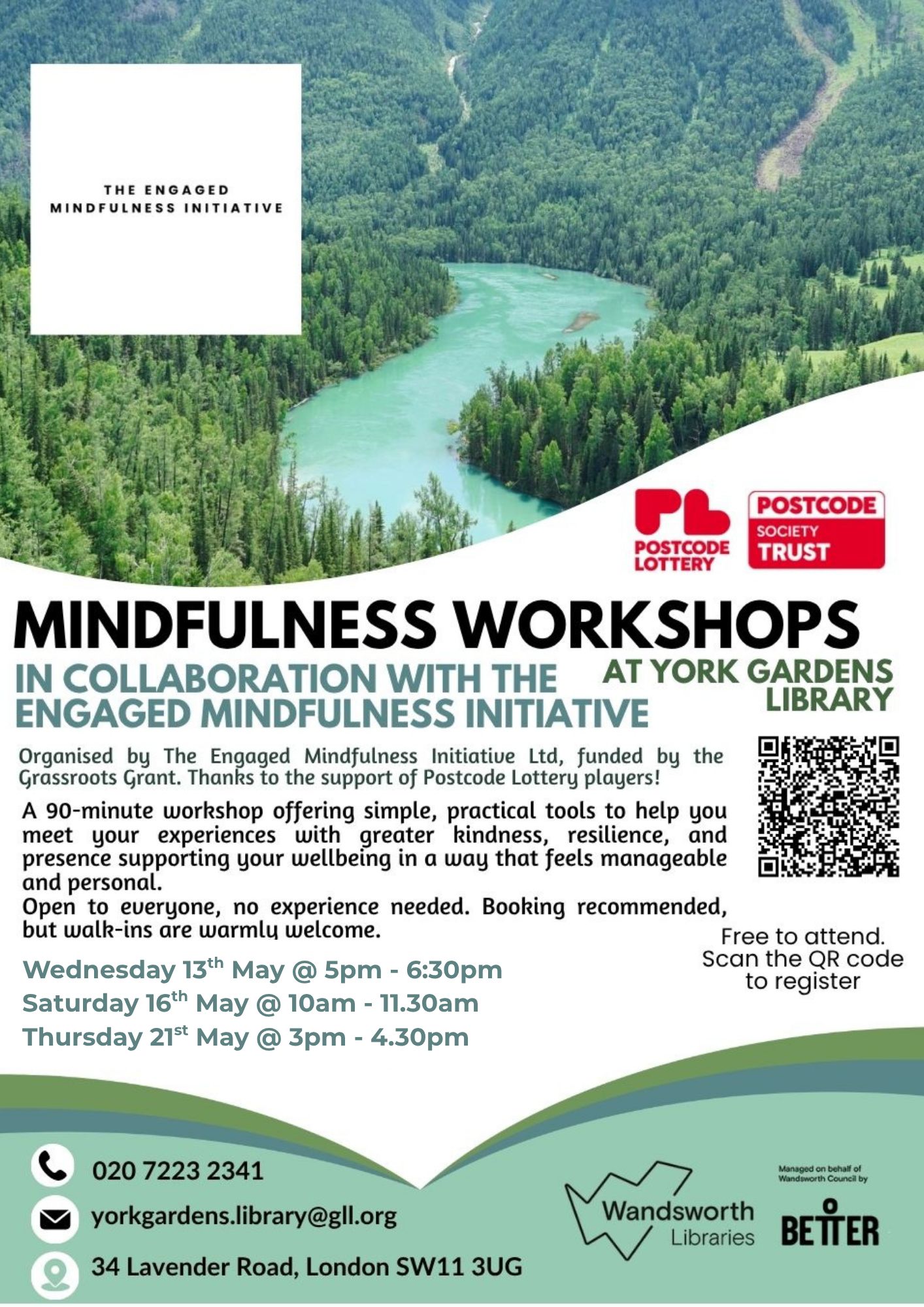 The Engaged Mindfulness Initiative Facebook ad: 40 Days of Mindfulness, Online Daily Meditation Course