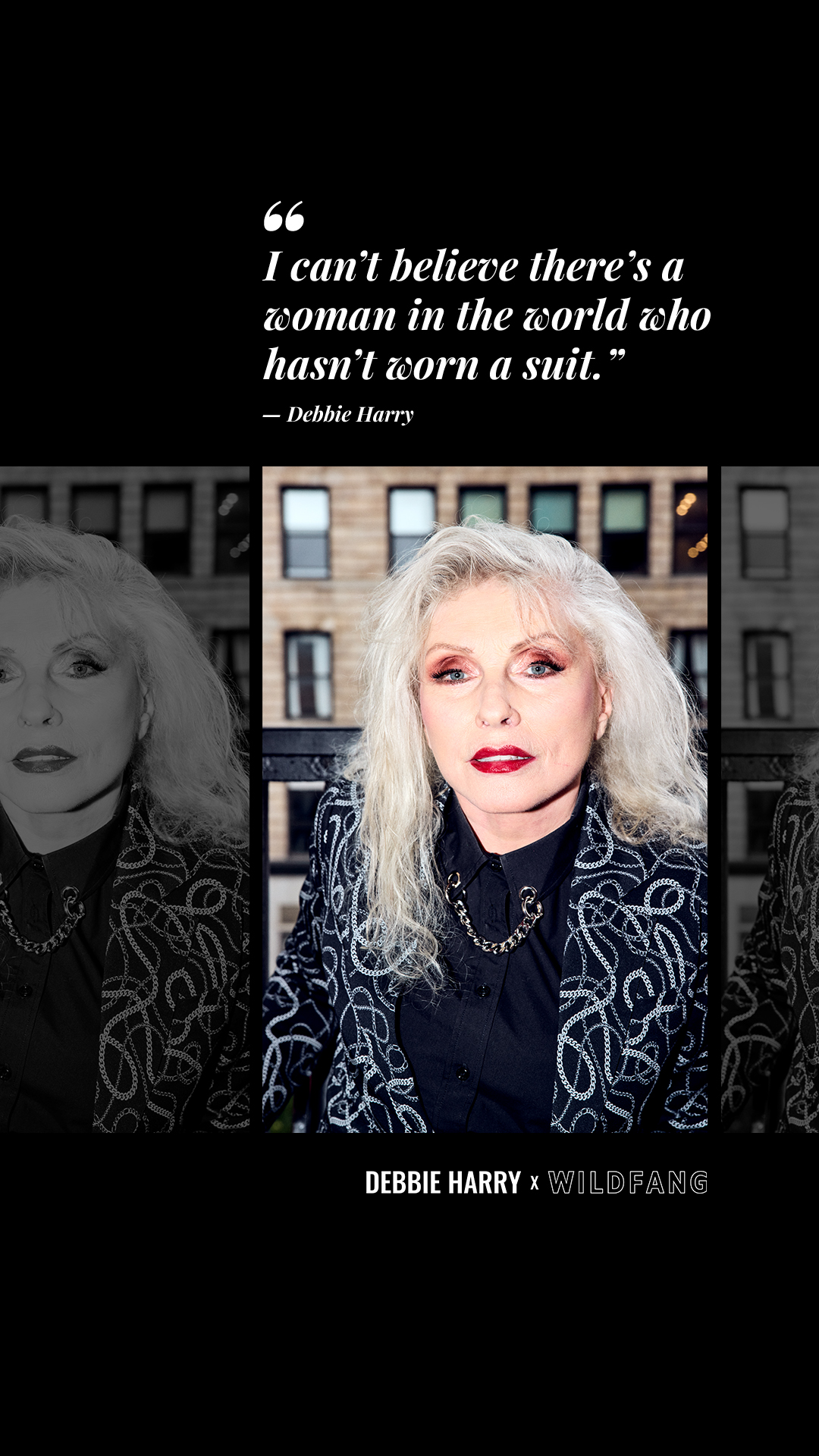 Wildfang Facebook ad: DEBBIE HARRY X WILDFANG