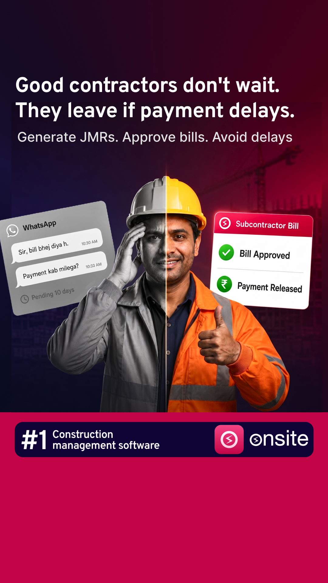 Onsite - Construction App Facebook ad