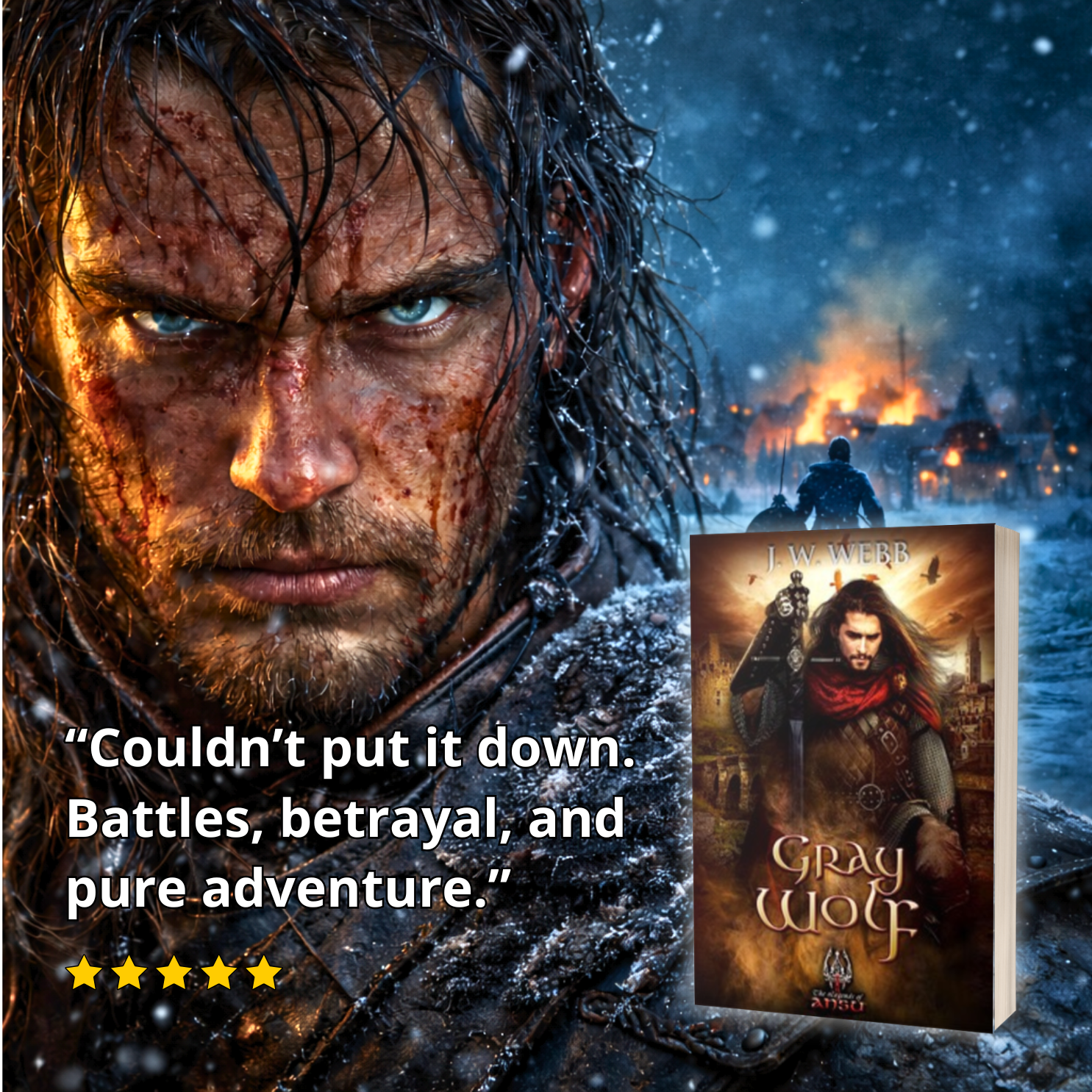 J.W. Webb Legends Facebook ad: Gray Wolf: Corin an Fol (Rise of Legends Book 1)