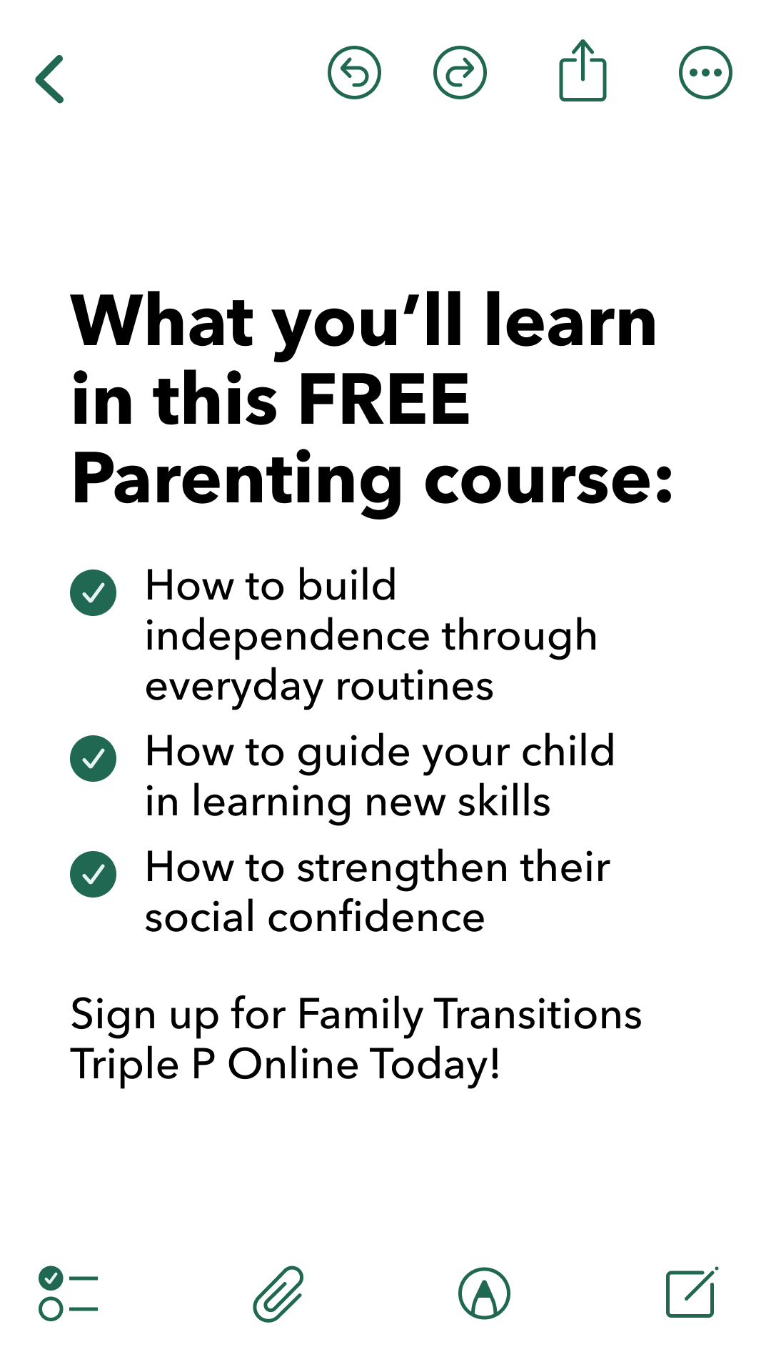 Triple P - Positive Parenting Program Facebook ad