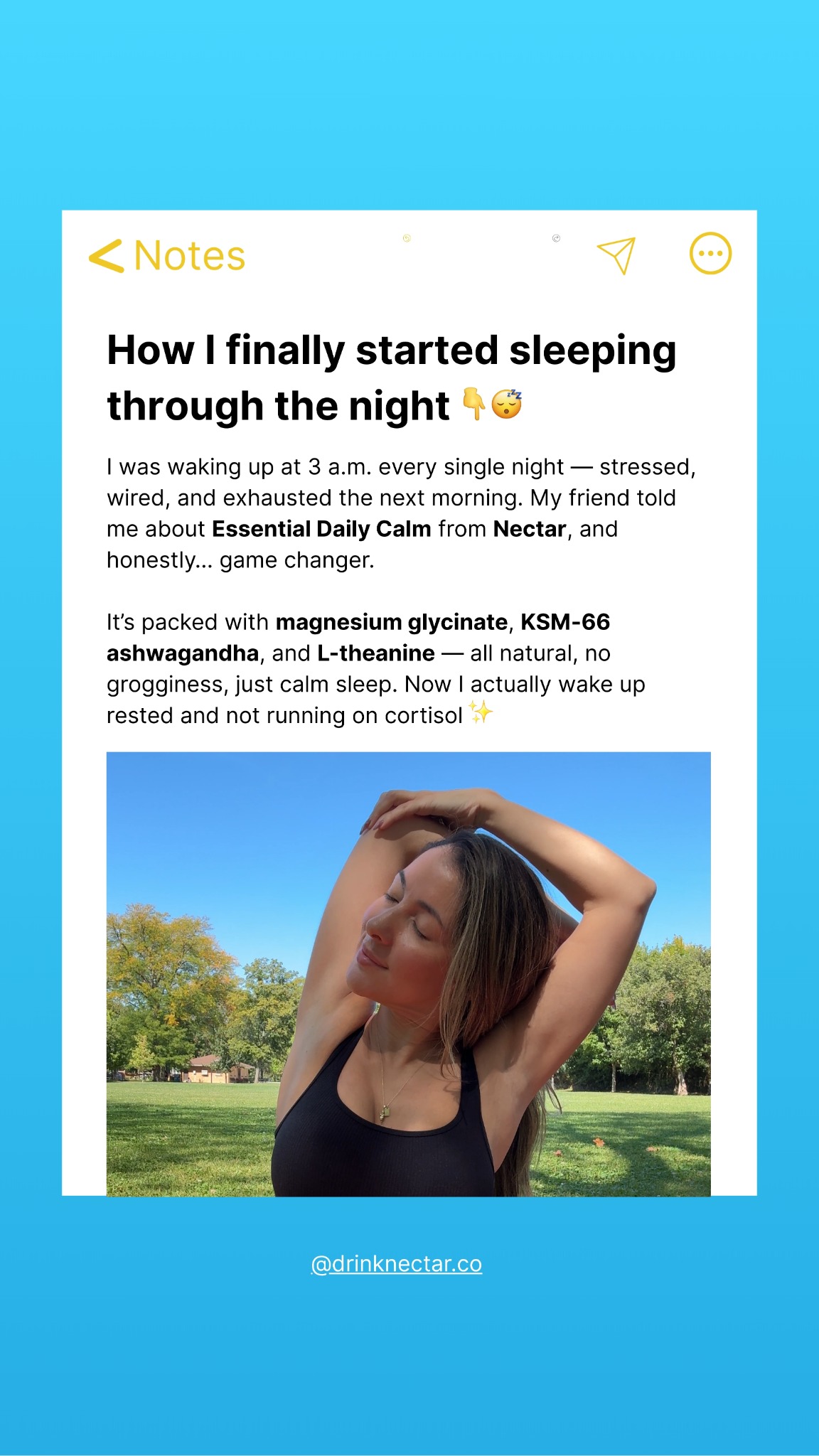 Nectar Calm Facebook ad