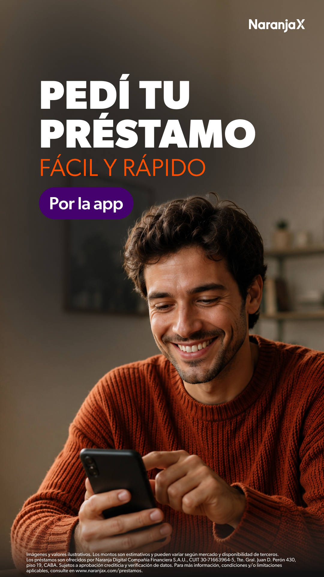 Naranja X Facebook ad from Aug 6, 2026