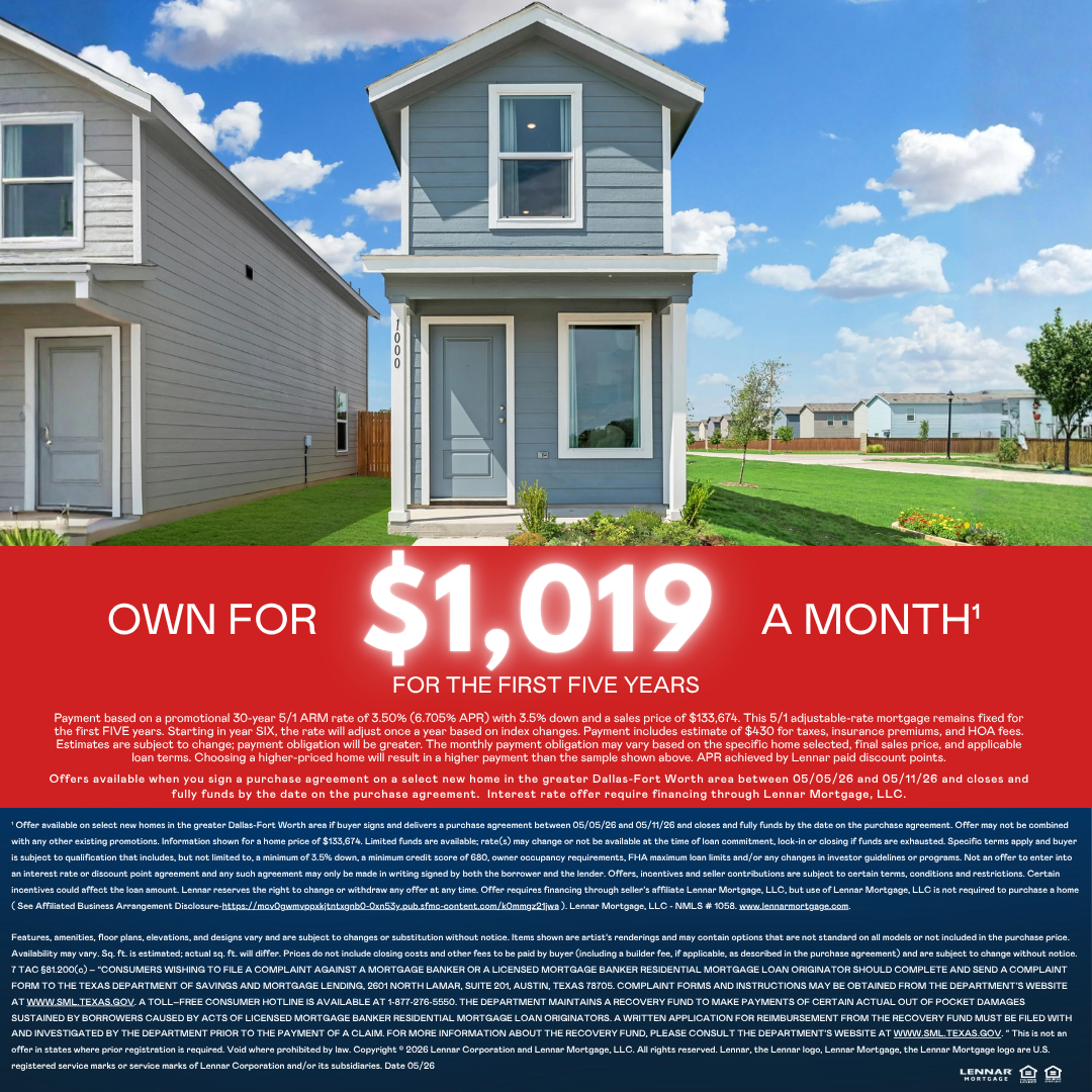 Lennar Dallas - Fort Worth Facebook ad