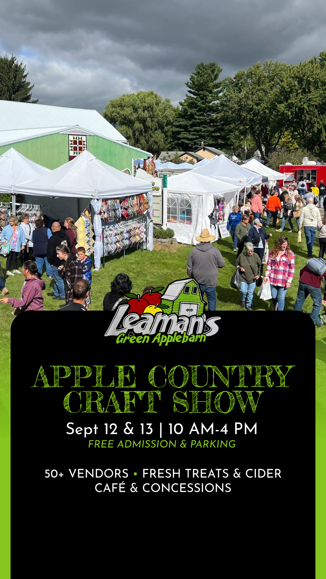 Leaman's Green Applebarn Facebook ad from Aug 8, 2026