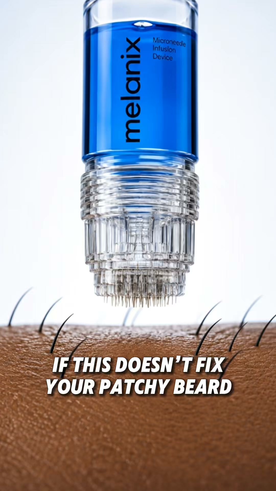 Melanix Facebook ad: Can't Grow A Beard? It's Not Genetics.