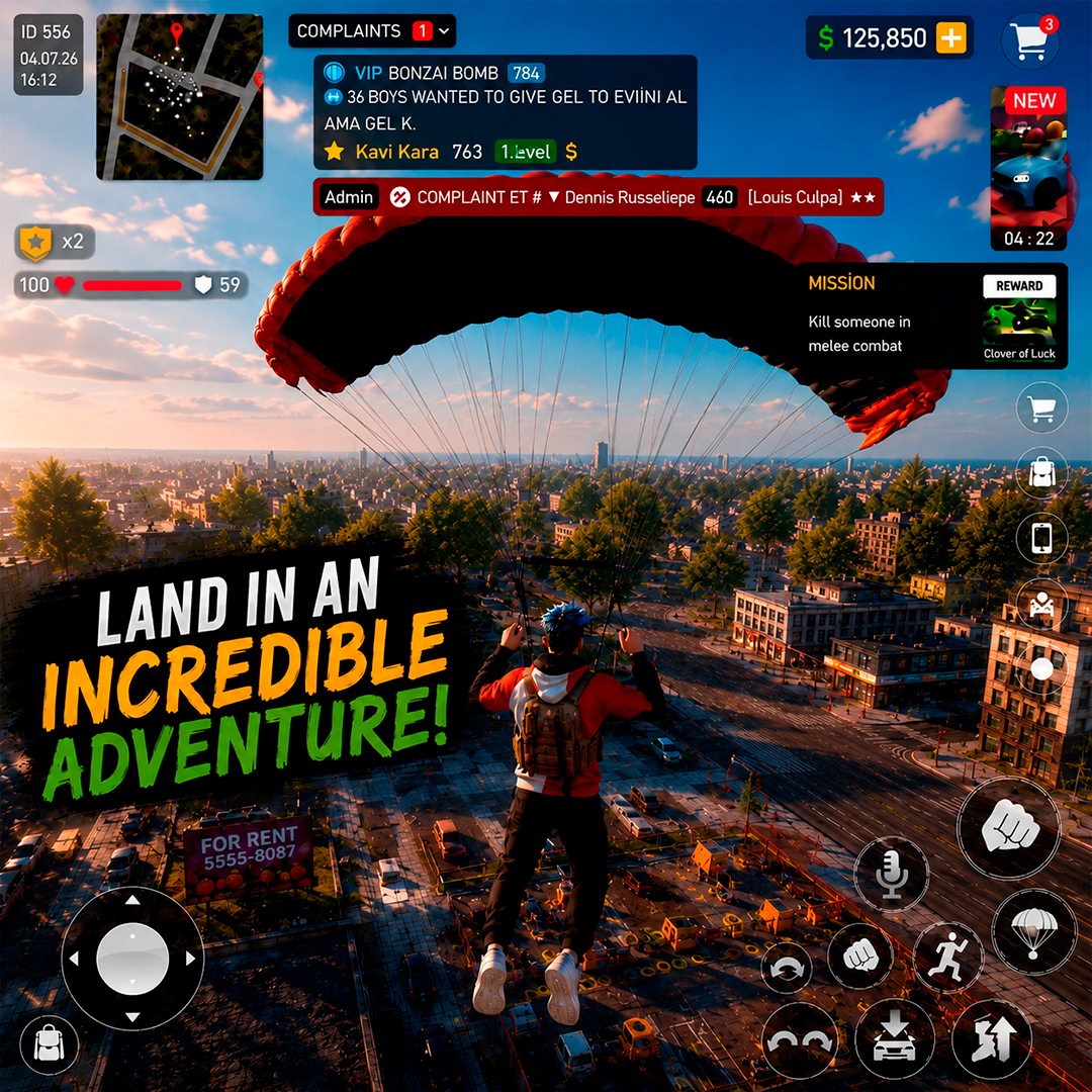 RP Grand. Open World Mobile Game Facebook ad