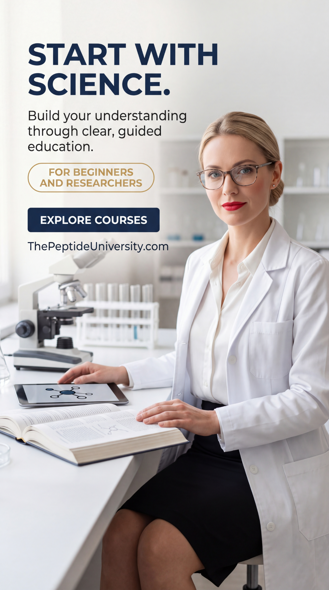 ParamountPeptides.com Facebook ad: Your Peptide Education Starts Here