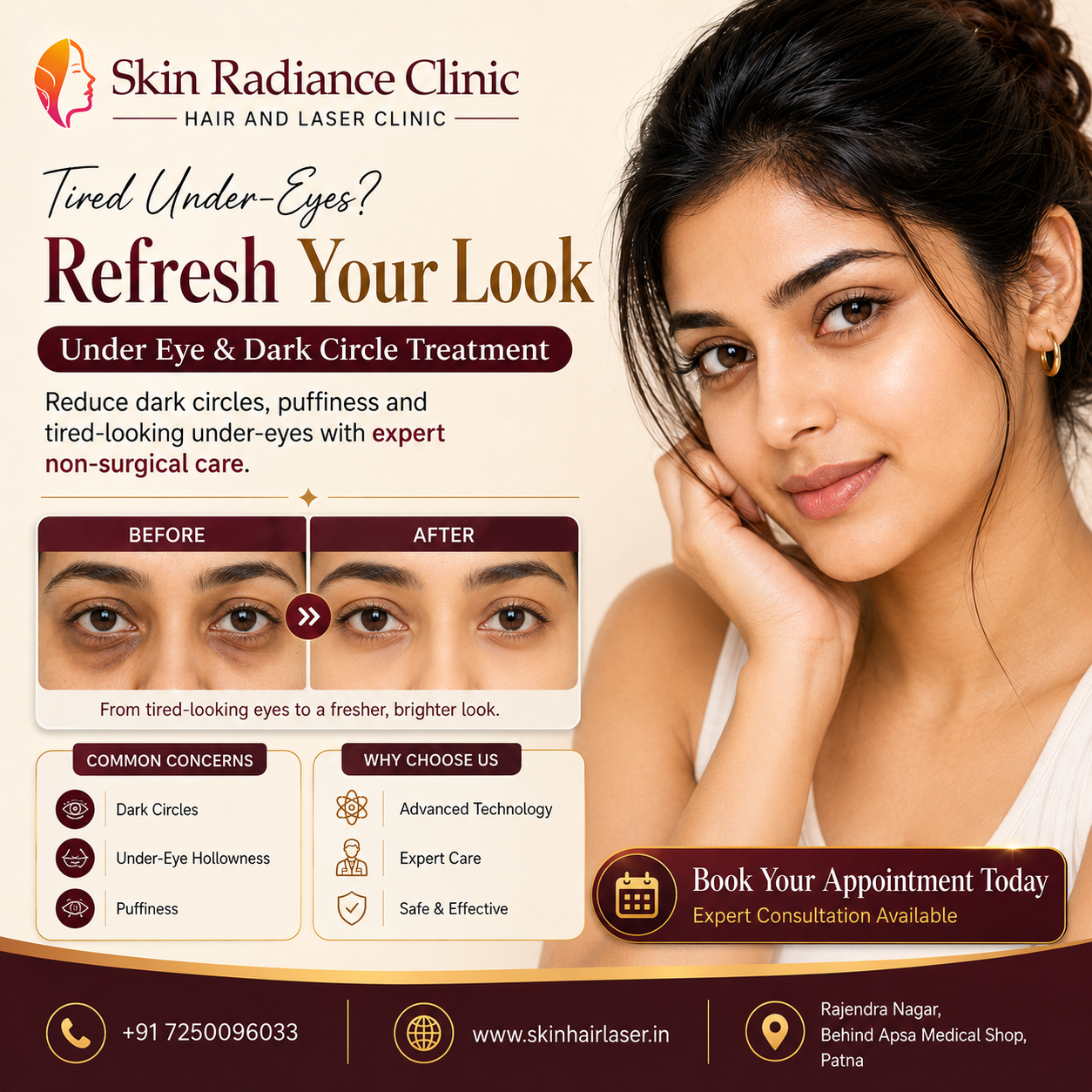 Skin Radiance Clinic Hair and Laser Clinic Facebook ad