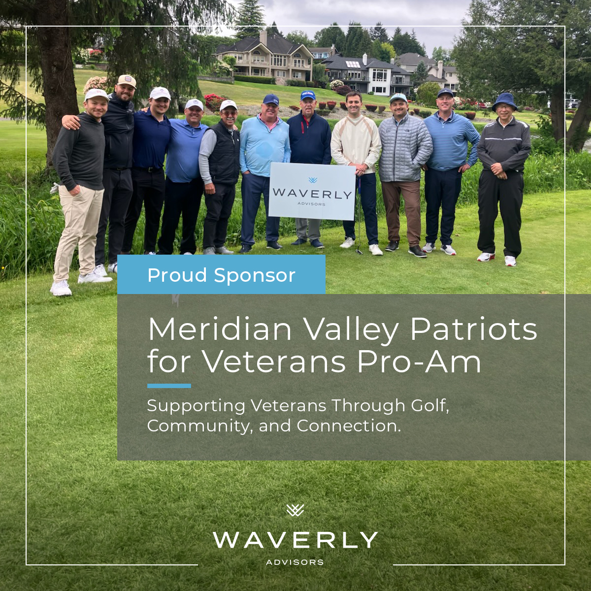 Waverly Advisors, LLC Facebook ad: Proud Sponsor of the Meridian Valley Patriots for Veterans…