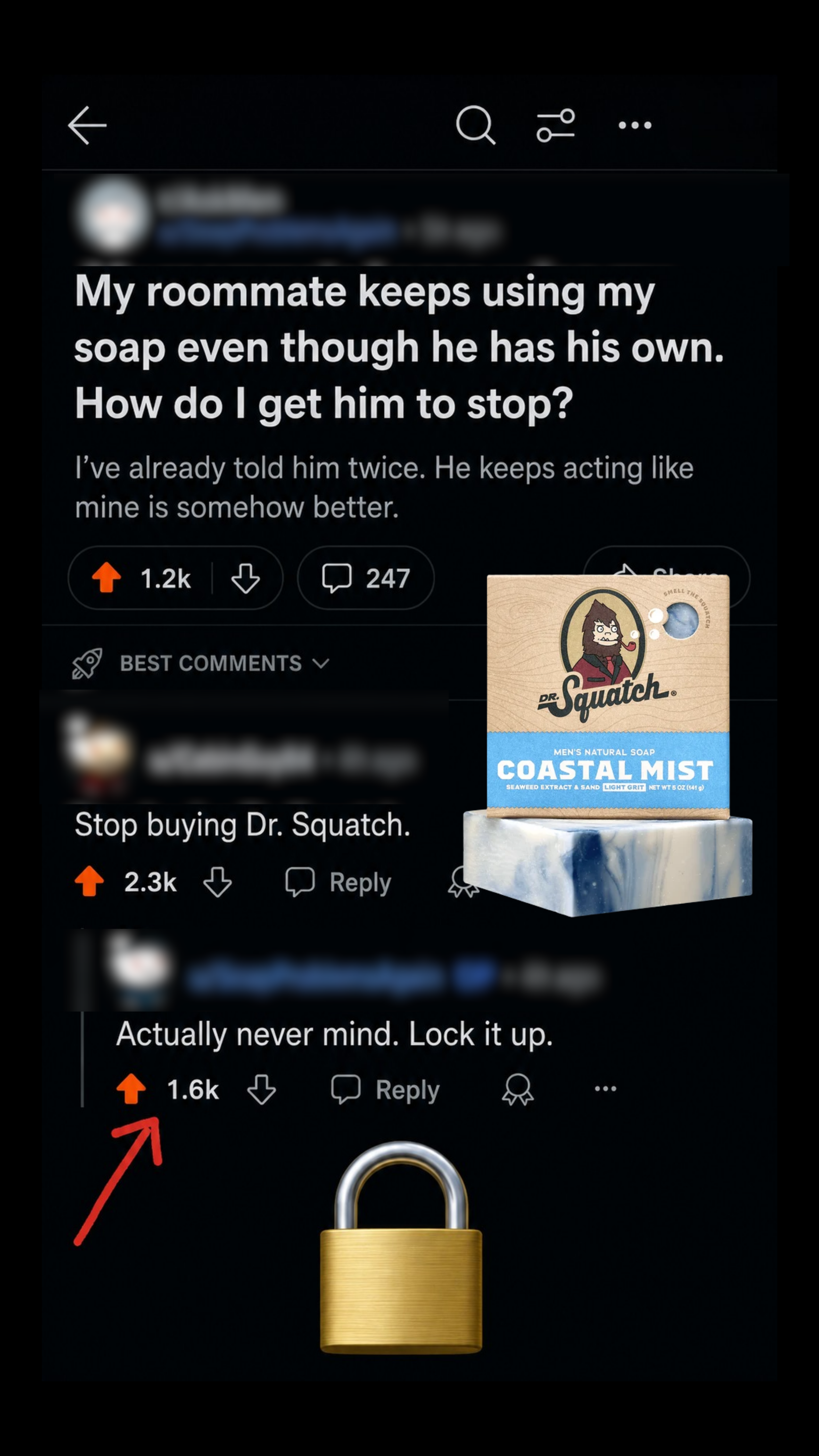 Dr. Squatch Facebook ad