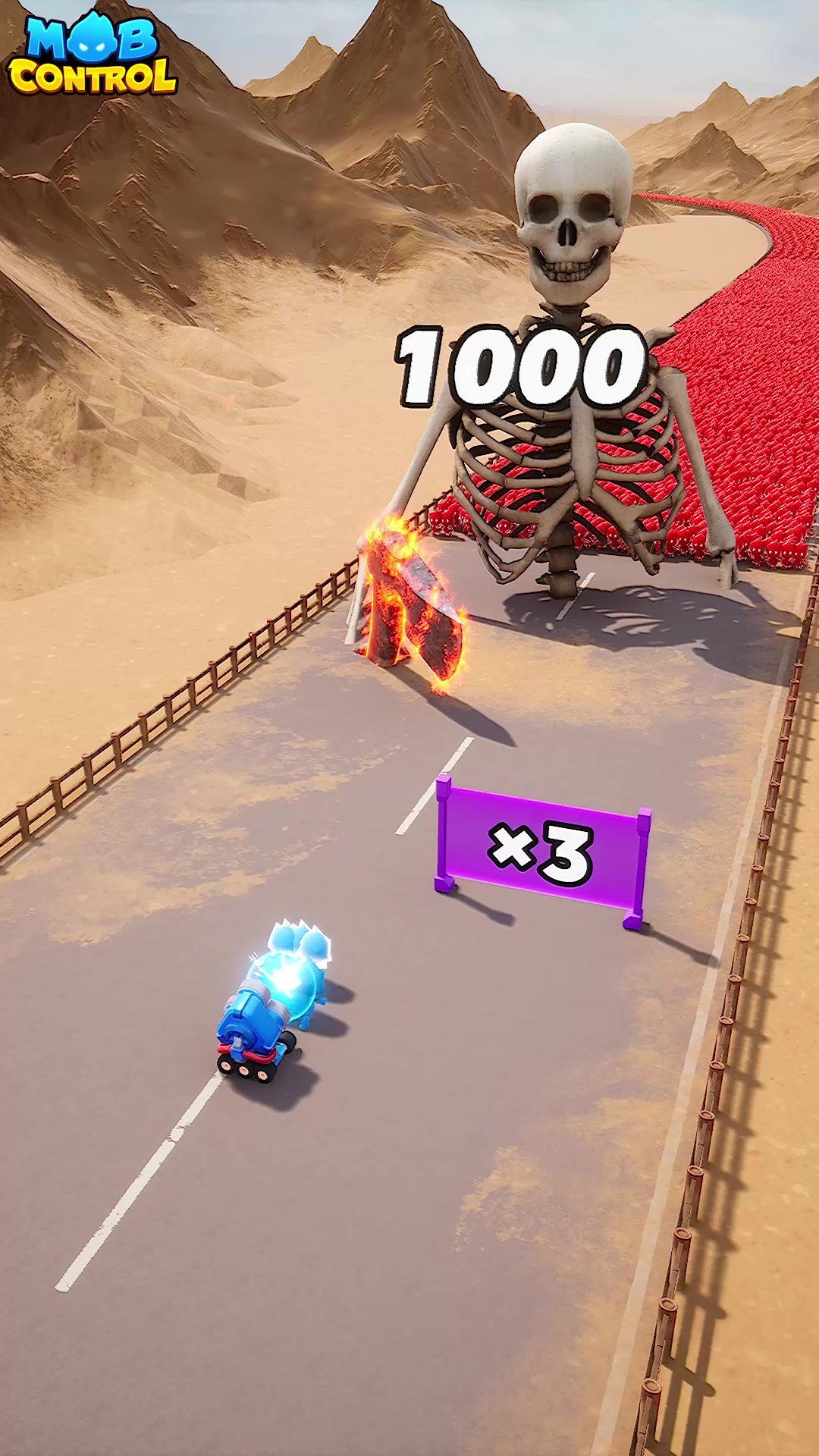 Mob Control Facebook ad: Finally, a Fun Mobile Game