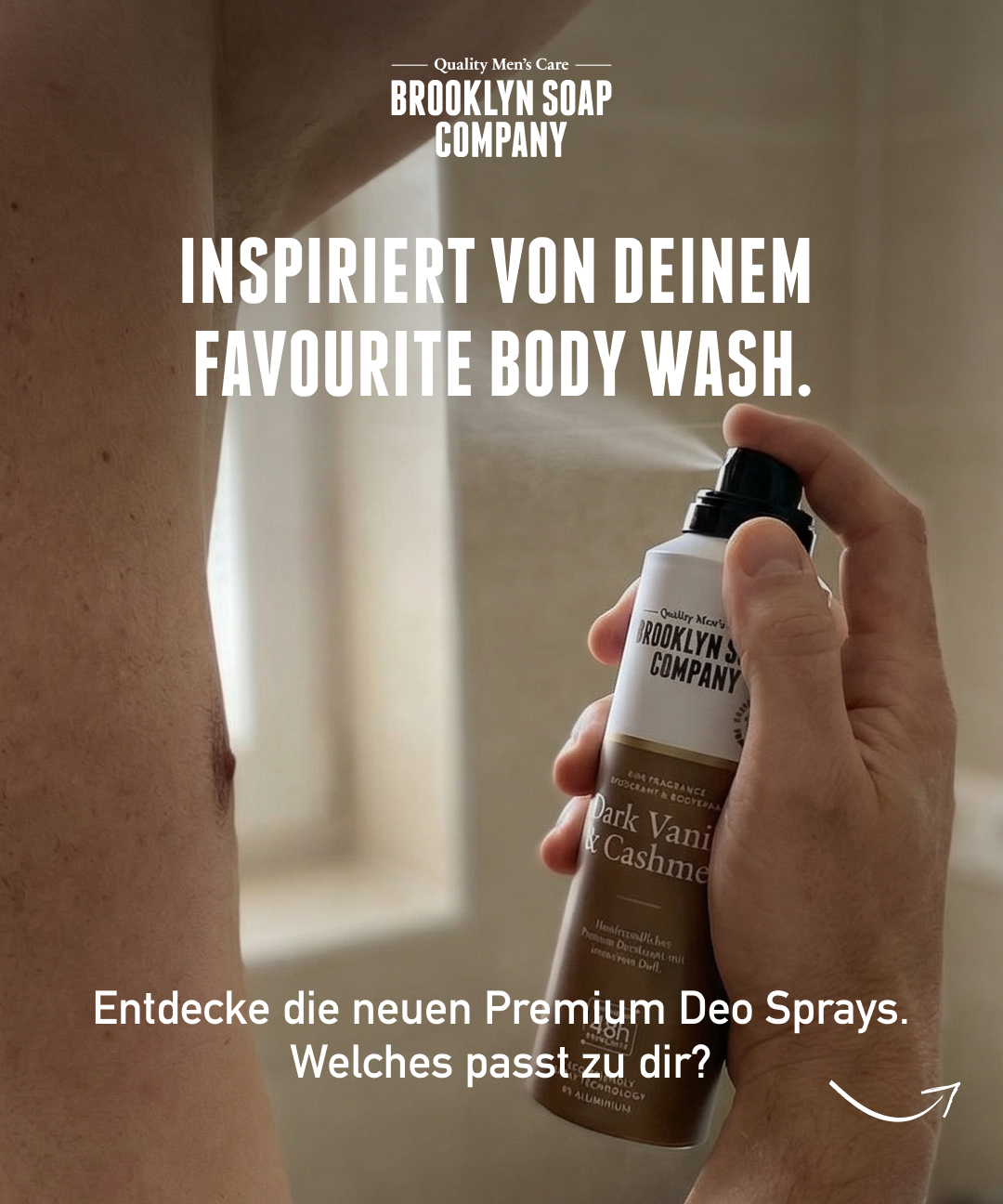 Brooklyn Soap Company Facebook ad: Gönn dir Deo mit Parfum-Vibes von Tabak, Vanille…